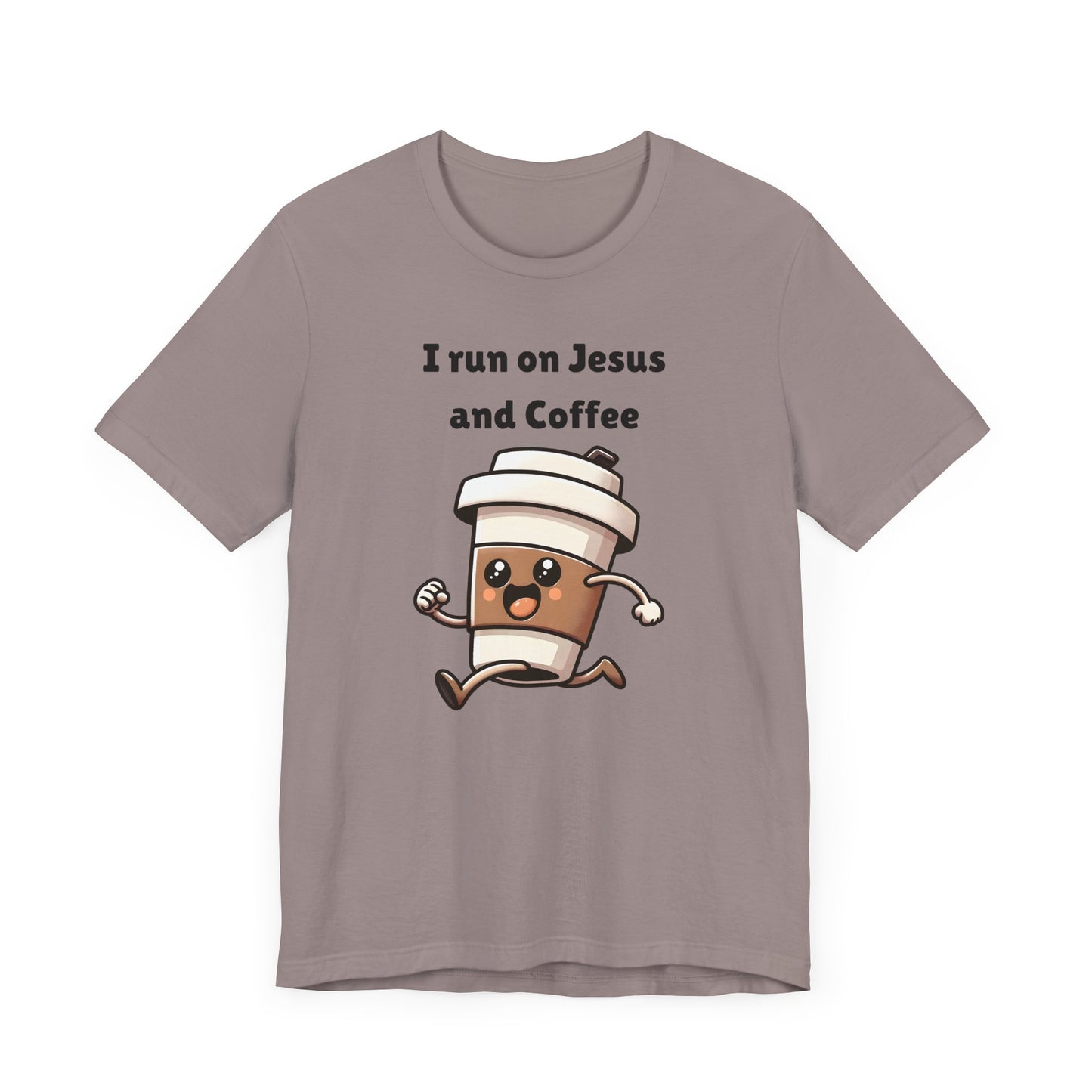 I Run On Jesus And Coffee Jersey Short Sleeve Tee