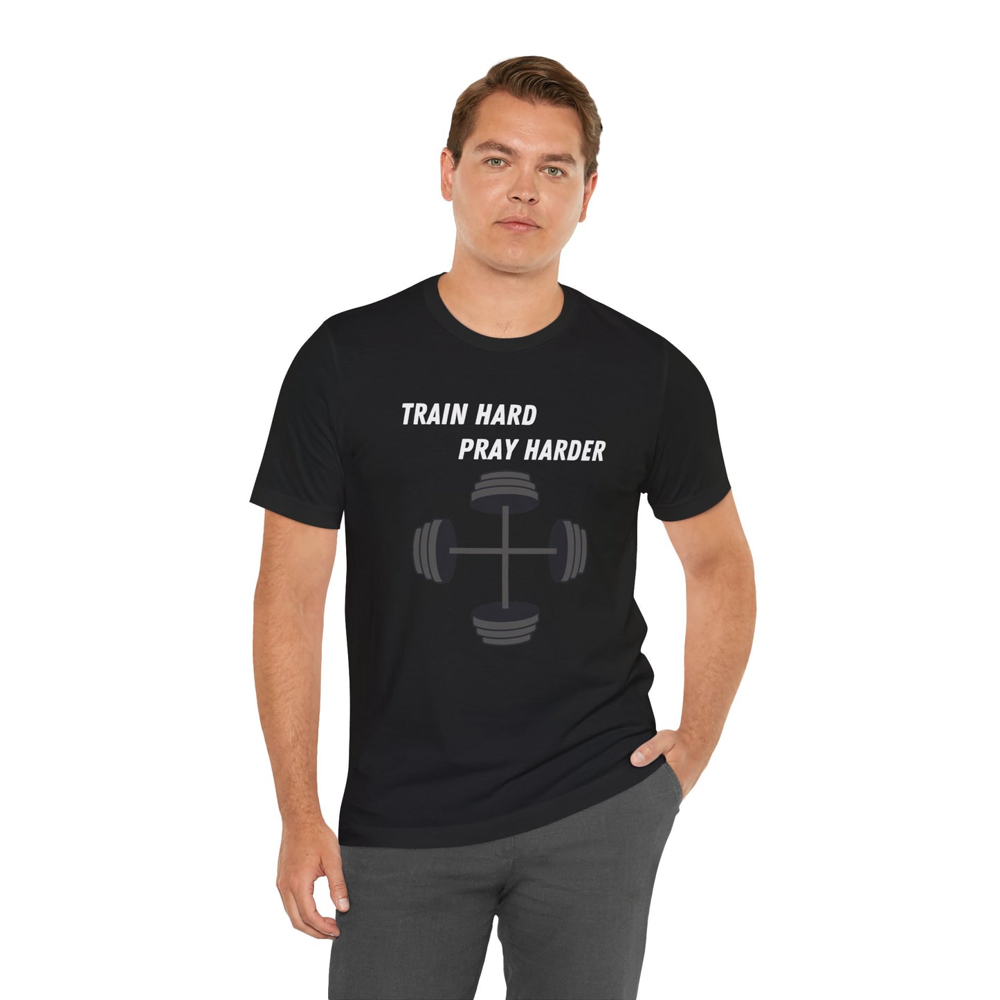 Train Hard Pray Harder Jersey Short Sleeve Tee