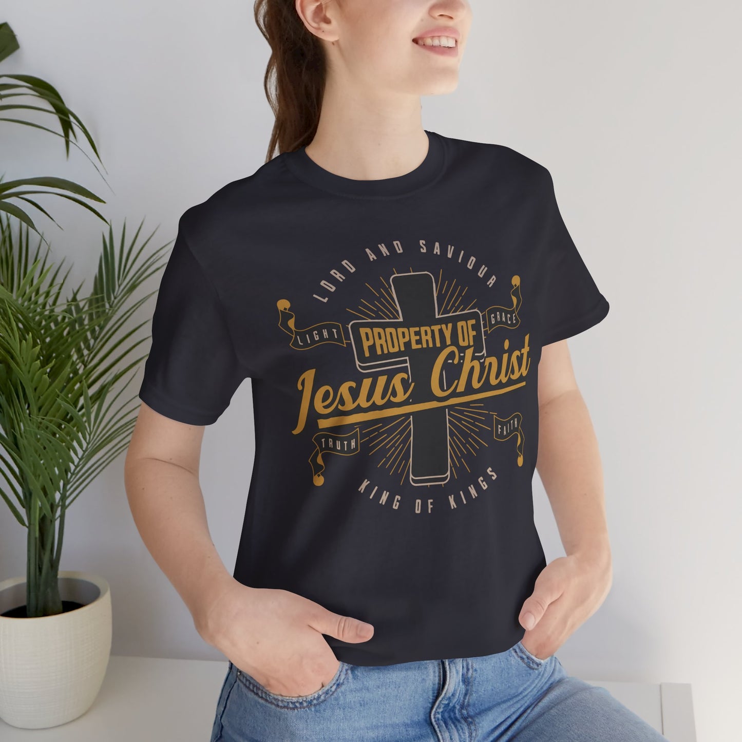 Property Of Jesus Christ Jersey Short Sleeve Tee
