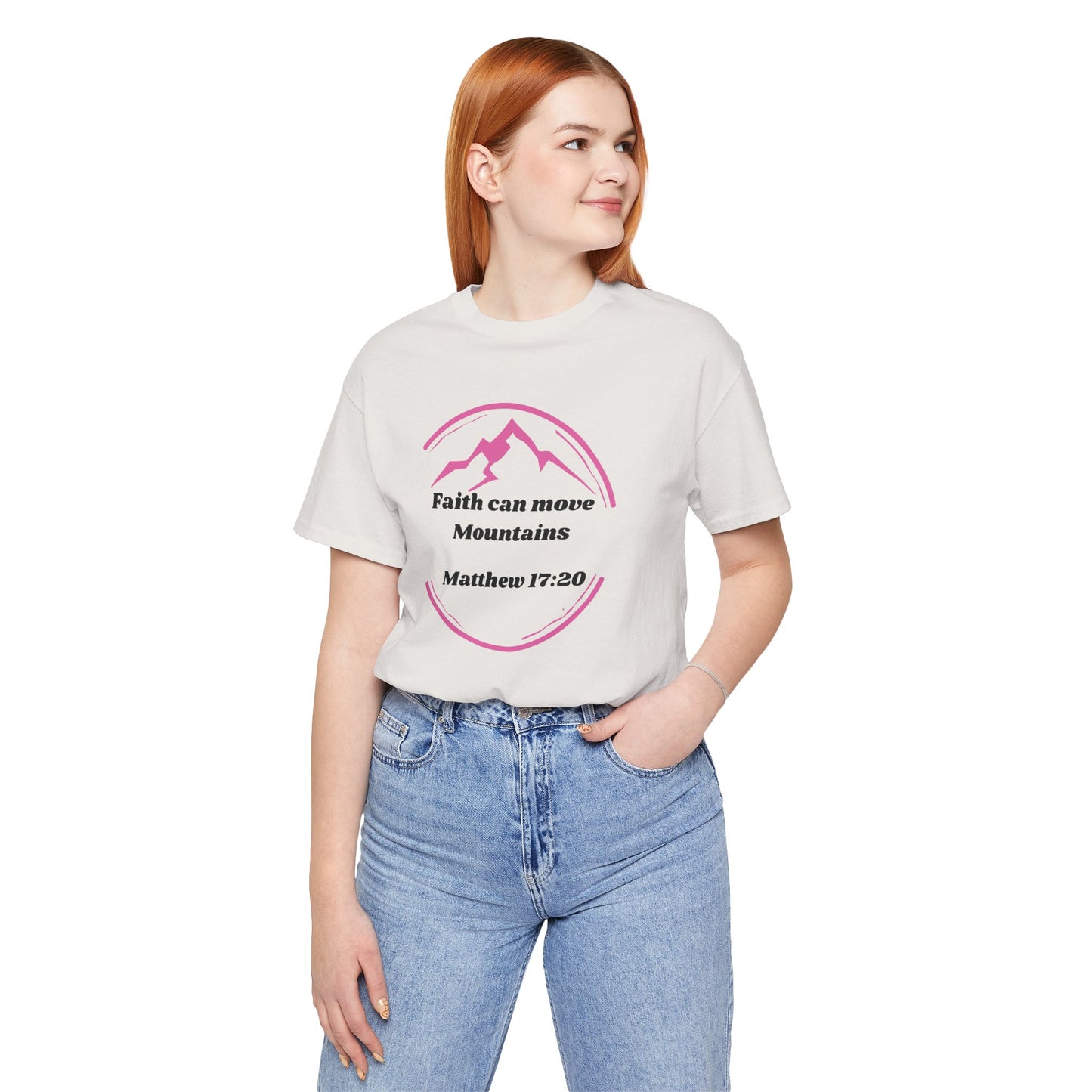 Faith Can Move Mountains Jersey Short Sleeve Tee