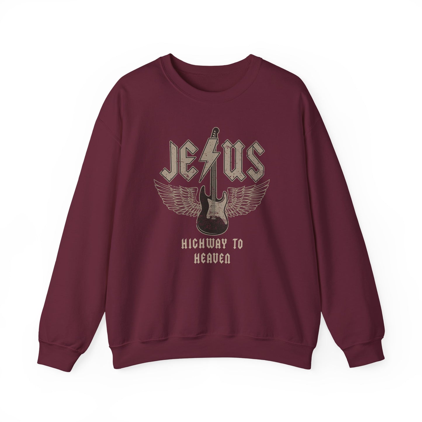 Men's Sweatshirt - Jesus Highway To Heaven