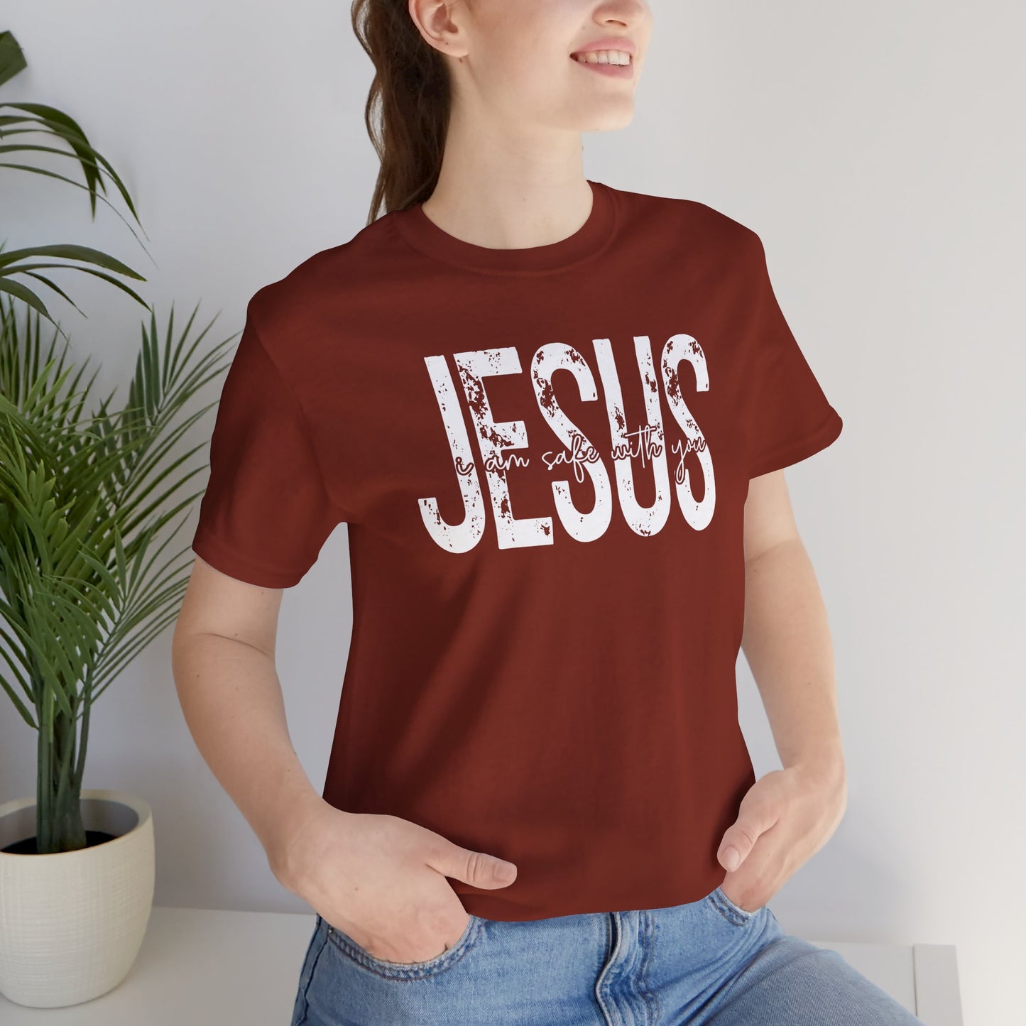 Jesus I am Safe With You Jersey Short Sleeve Tee
