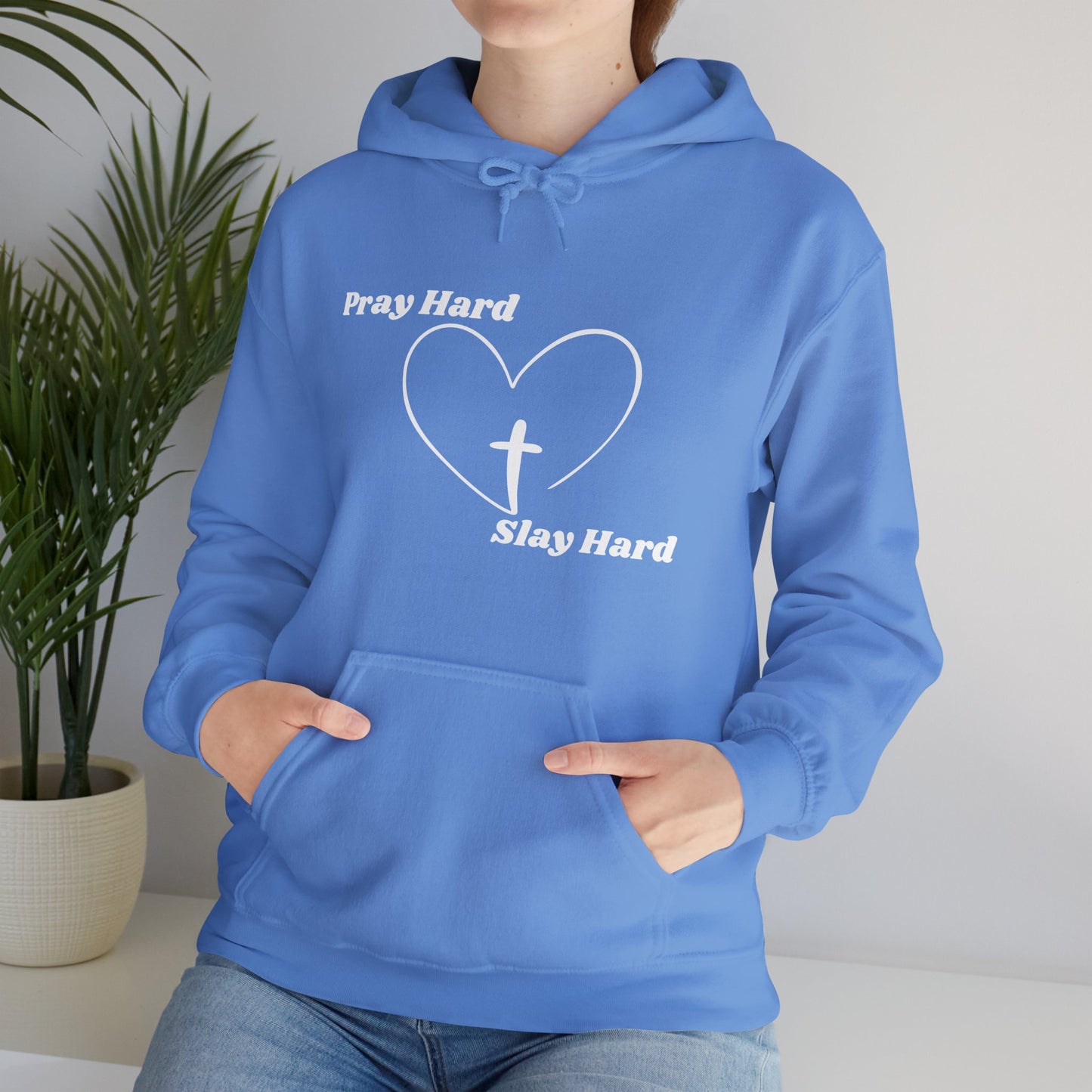 Pray Hard Slay Hard Heavy Blend™ Hooded Sweatshirt