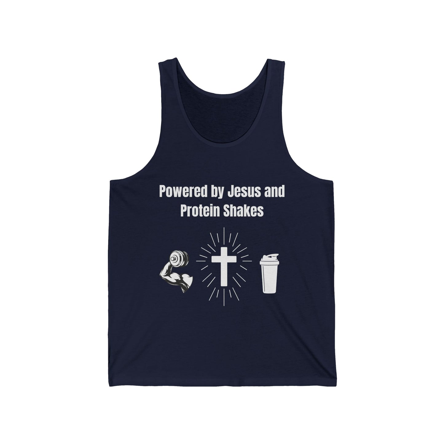 Powered by Jesus and Protein Shakes Jersey Undershirt