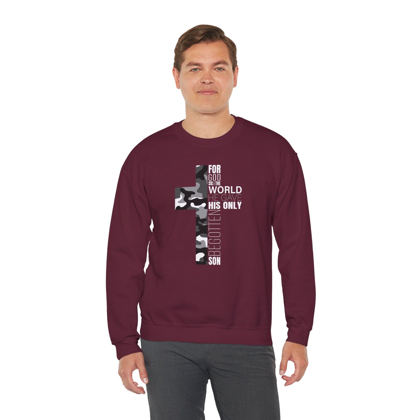 Men's Sweatshirt - For God So Loved The World