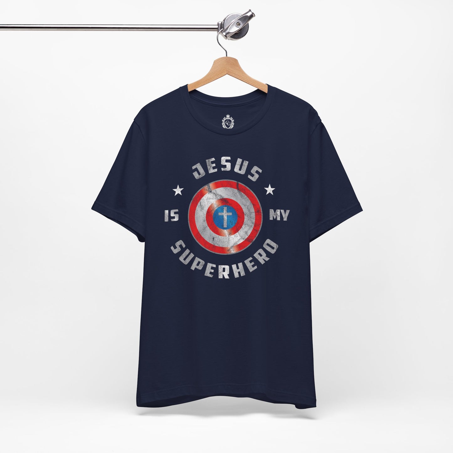 Jesus Is My Super Hero Jersey Short Sleeve Tee