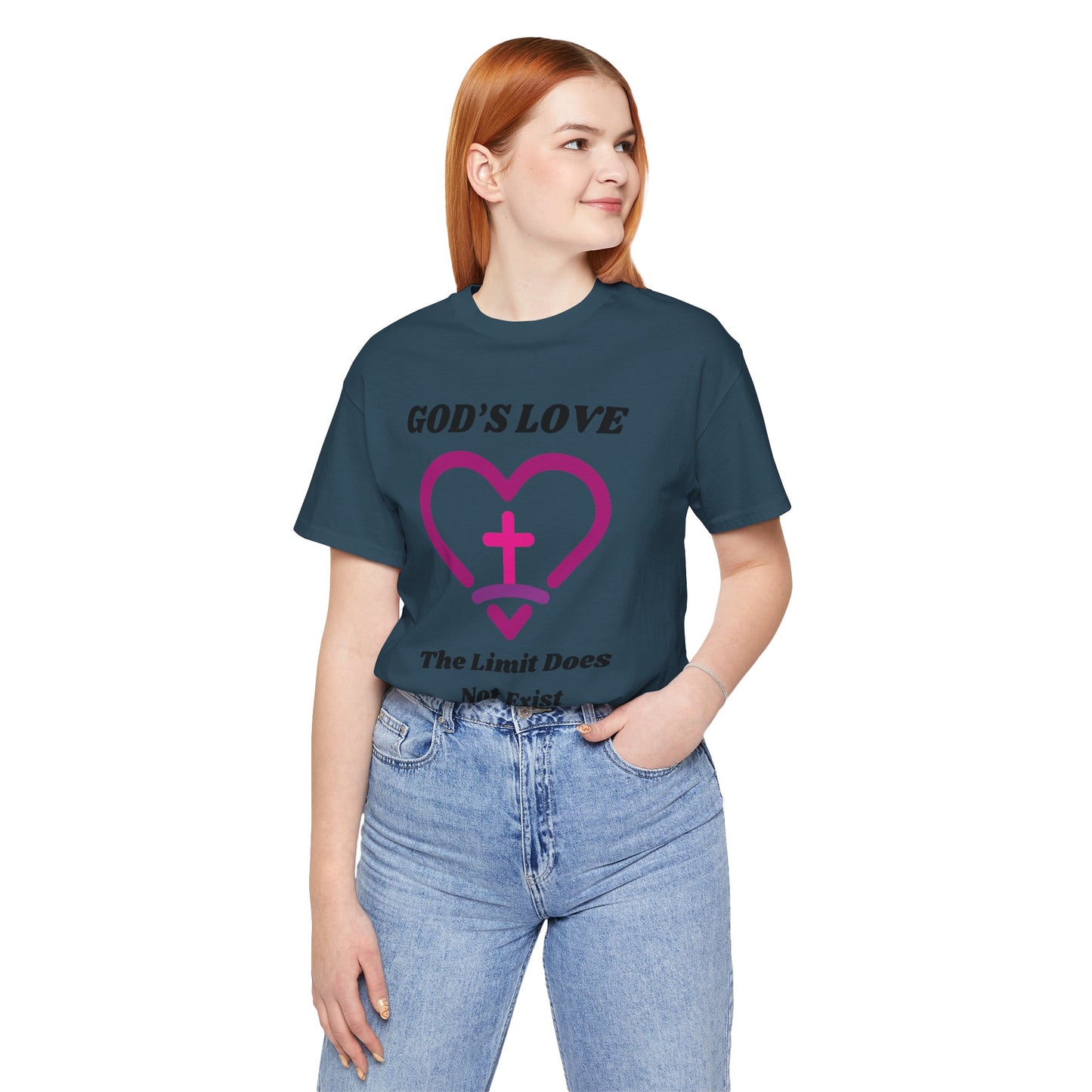 God's Love The Limit Does Not Exist Jersey Short Sleeve Tee