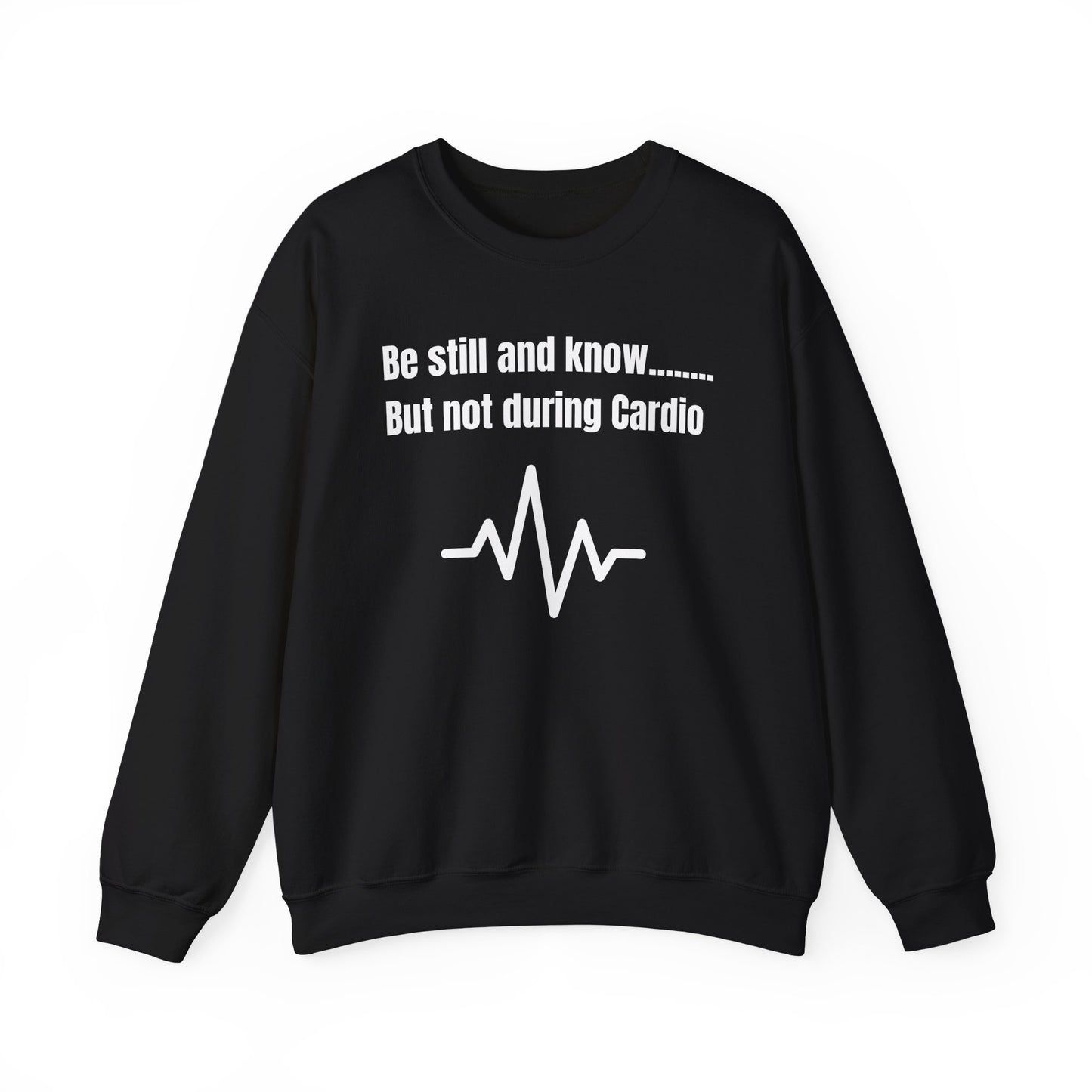 Men's Sweatshirt - Be Still And Know But Not During Cardio