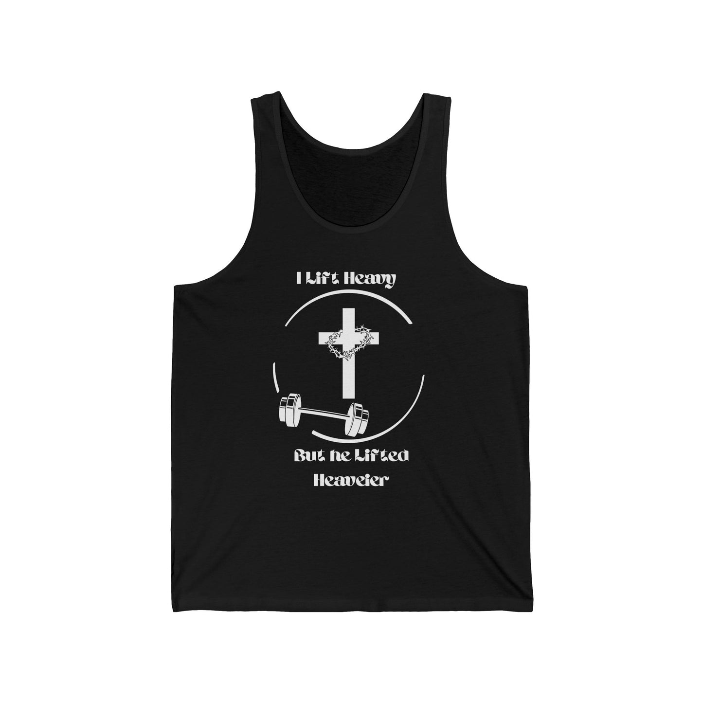 'I Lift But He Lifted Heavier' Weightlifting Design Undershirt