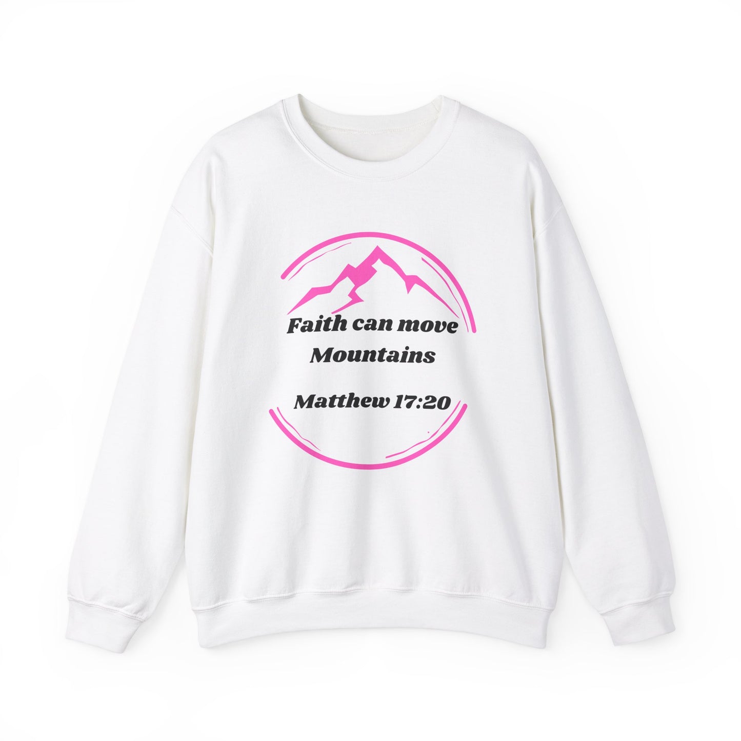 Faith Can Move Mountains Heavy Blend™ Crewneck Sweatshirt