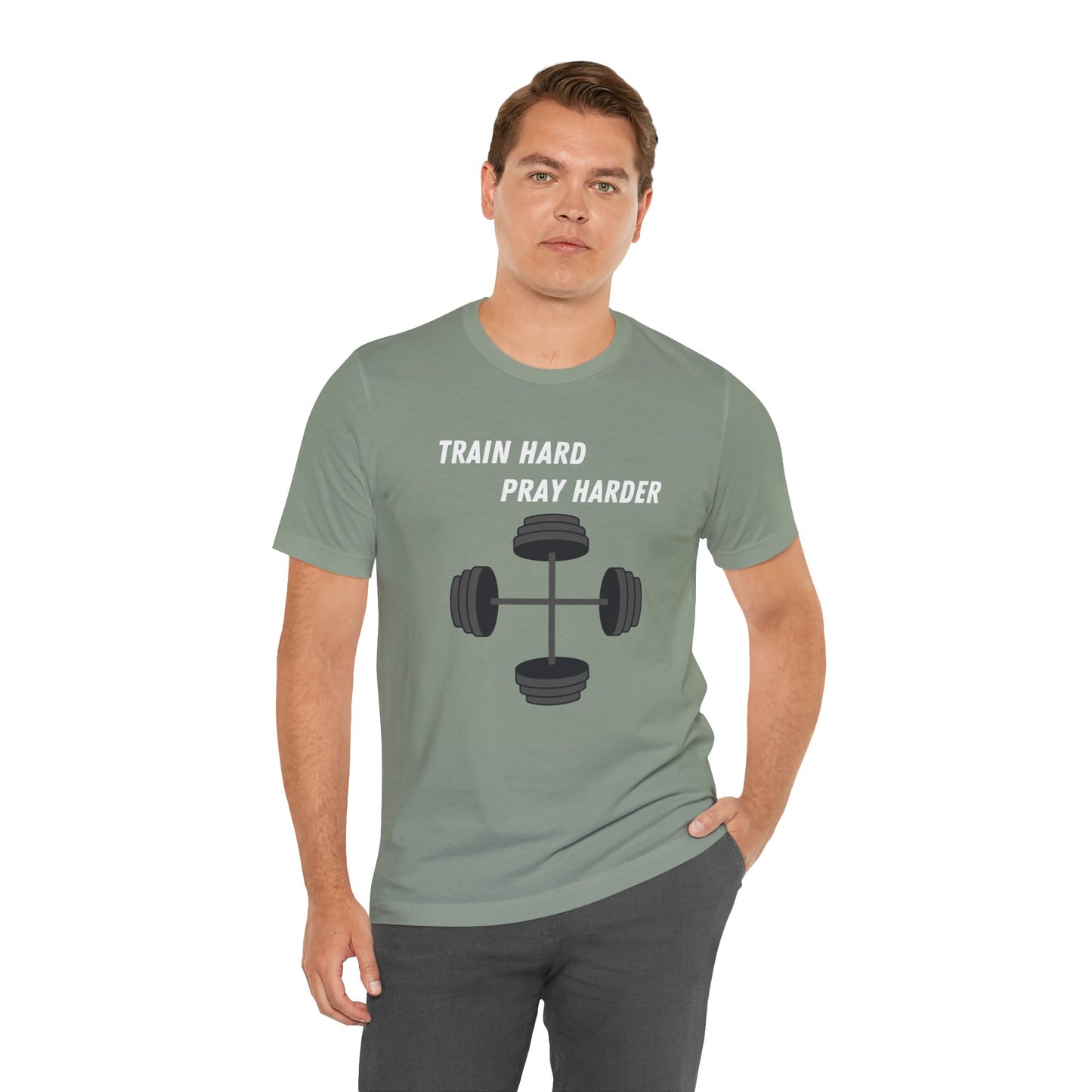 Train Hard Pray Harder Jersey Short Sleeve Tee