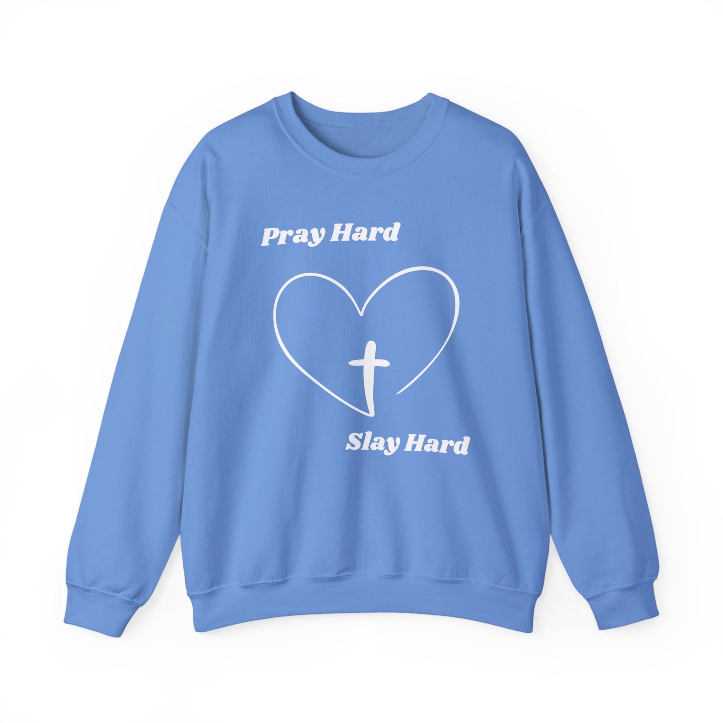 Pray Hard Slay Hard Heavy Blend™ Crewneck Sweatshirt