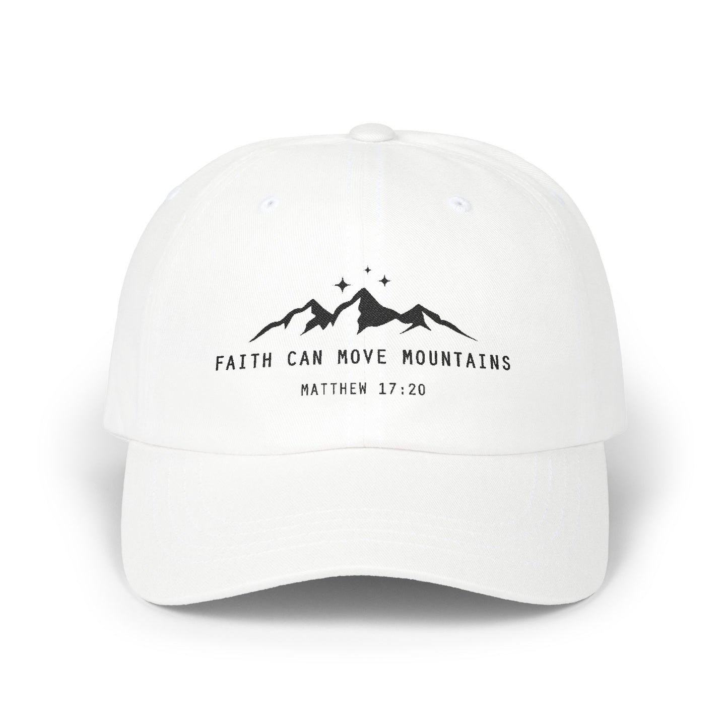 Faith Can Move Mountains Embroidered Cap