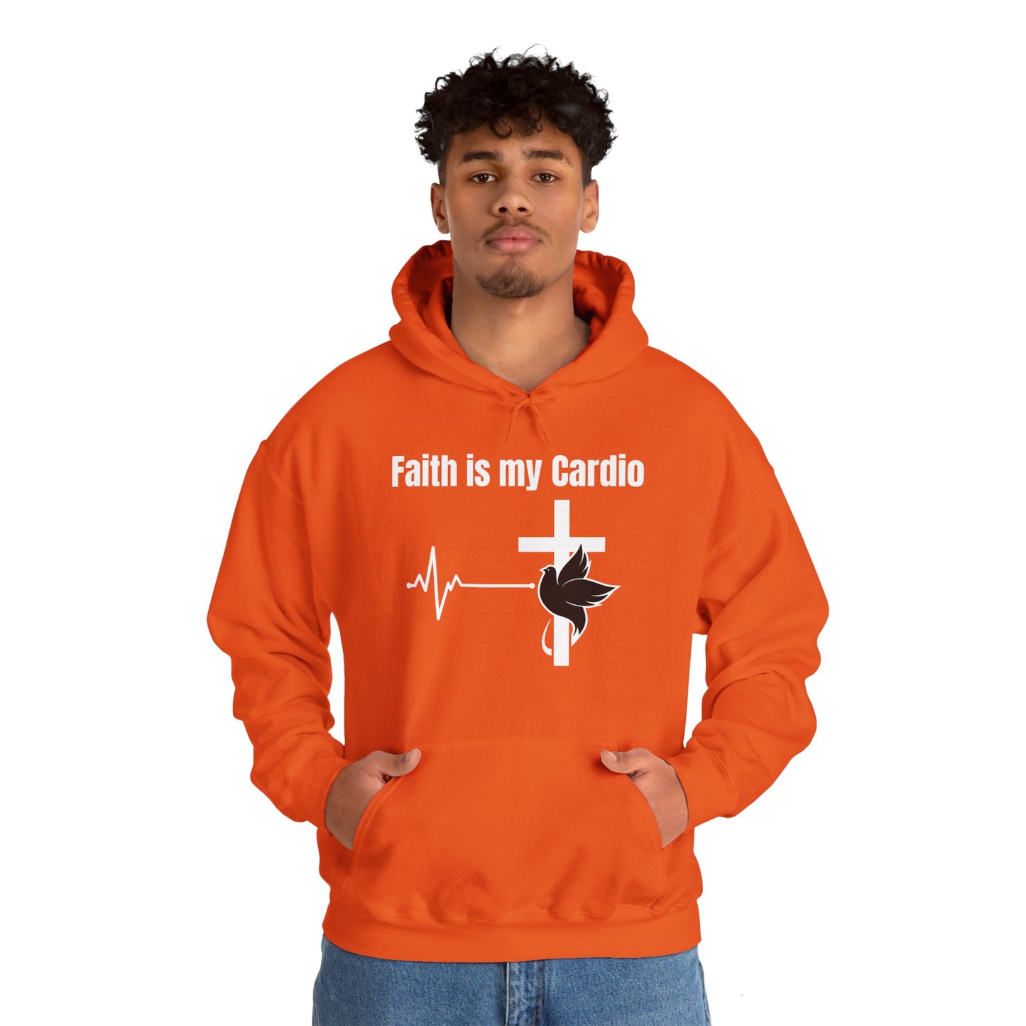 Faith Is My Cardio Heavy Blend™ Hooded Sweatshirt