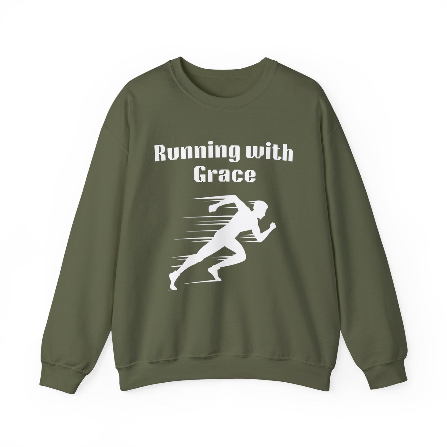 Running With Grace Heavy Blend™ Crewneck Sweatshirt