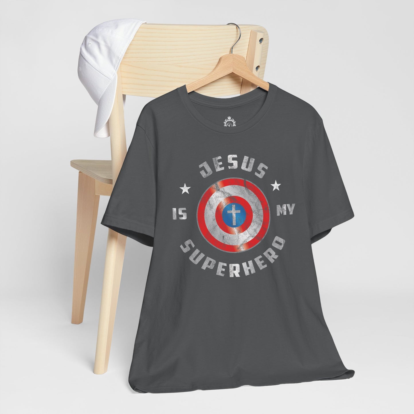 Jesus Is My Super Hero Jersey Short Sleeve Tee
