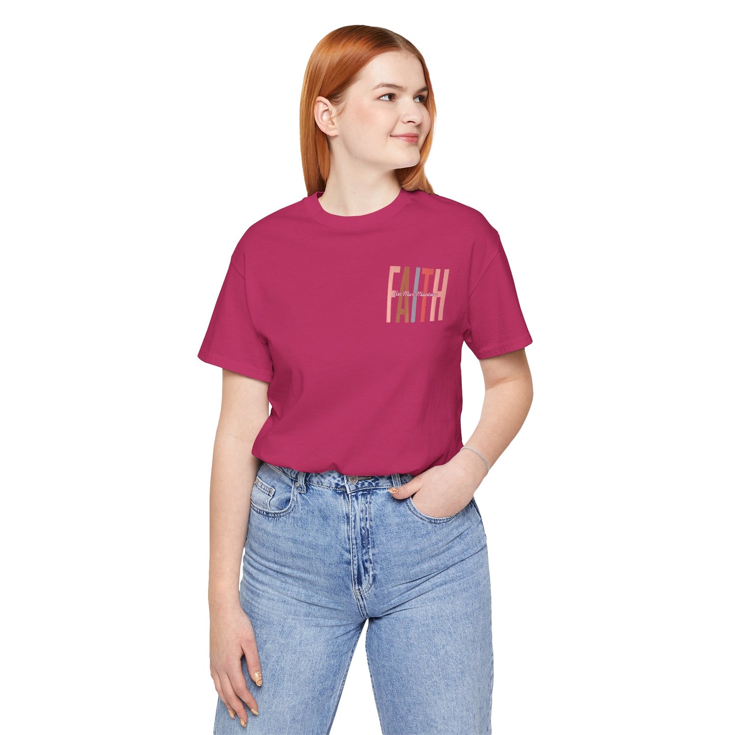 Faith Can Move Mountains Jersey Short Sleeve Tee