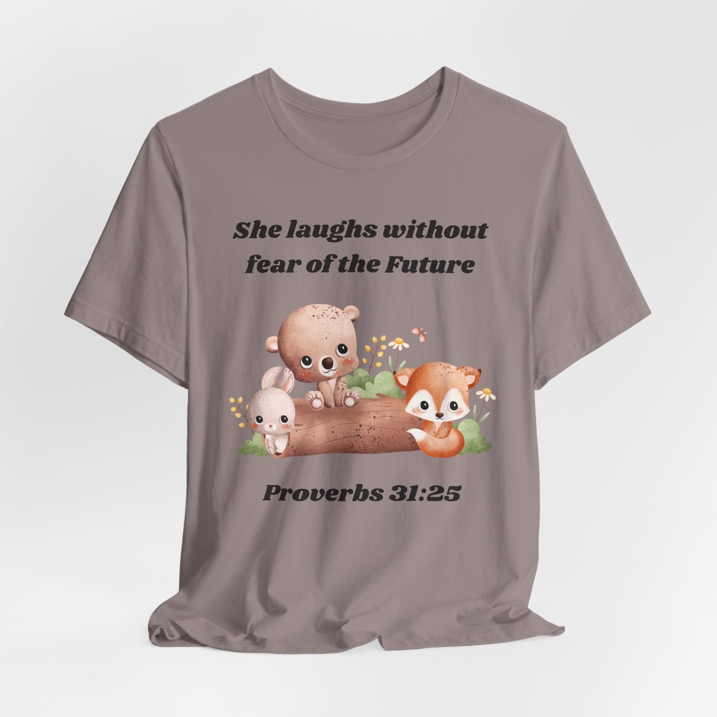 She Laughs Without Fear Of The Future Jersey Short Sleeve Tee