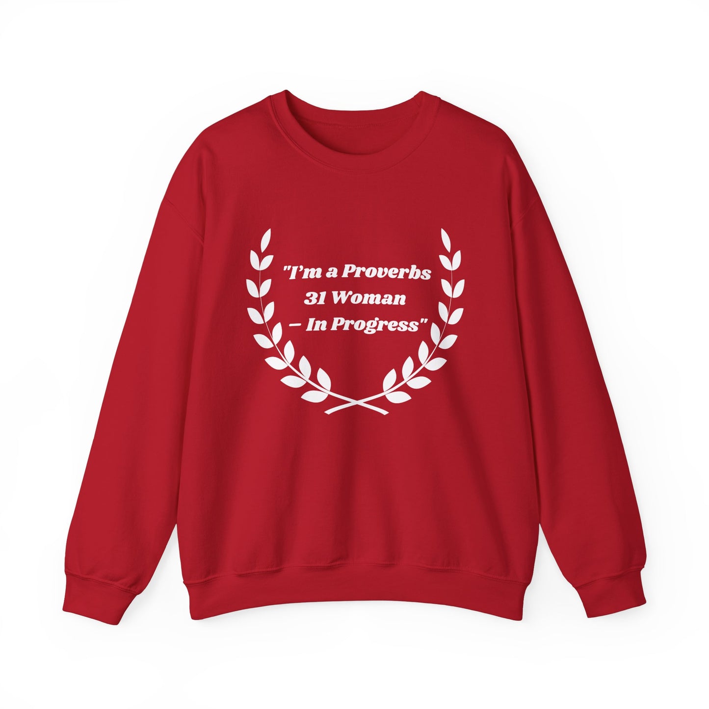 Proverbs 31 Woman In Progress Heavy Blend™ Crewneck Sweatshirt