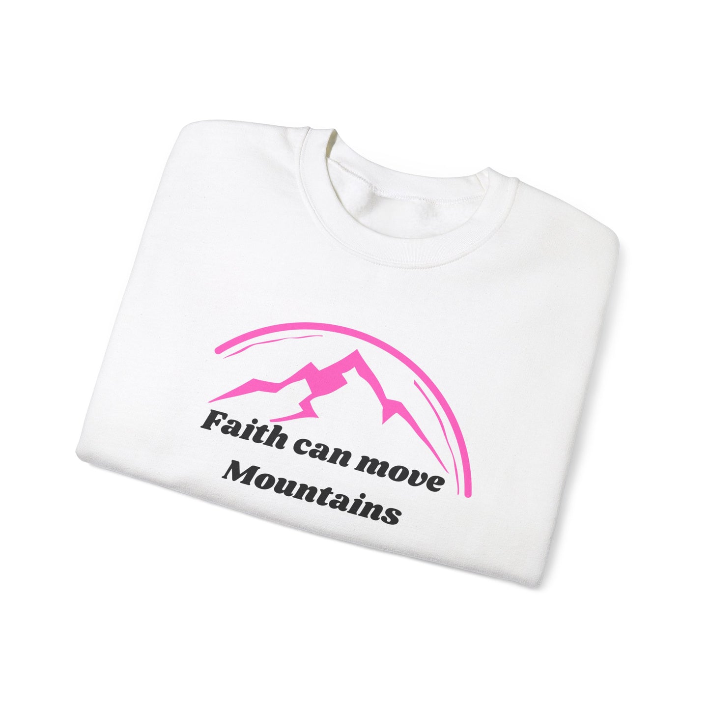 Faith Can Move Mountains Heavy Blend™ Crewneck Sweatshirt