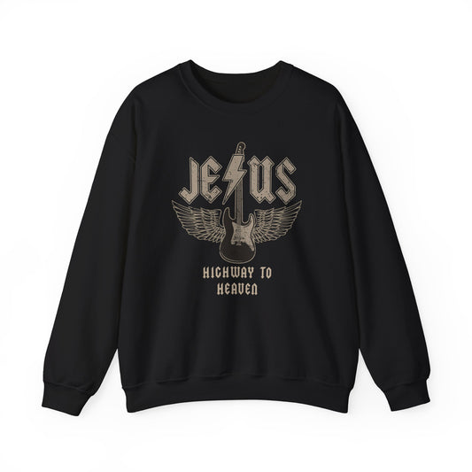 Men's Sweatshirt - Jesus Highway To Heaven