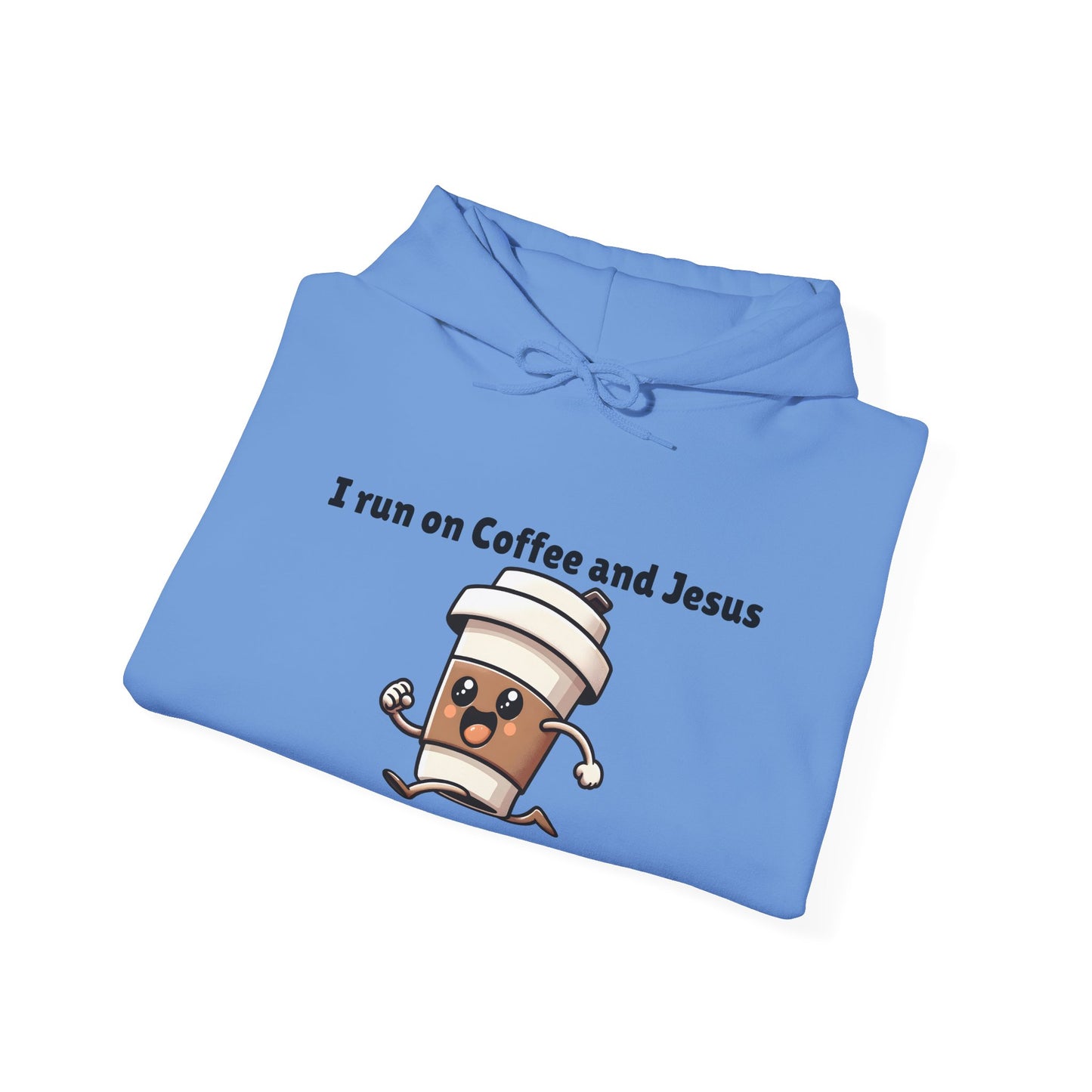 I Run On Coffee And Jesus Heavy Blend™ Hooded Sweatshirt