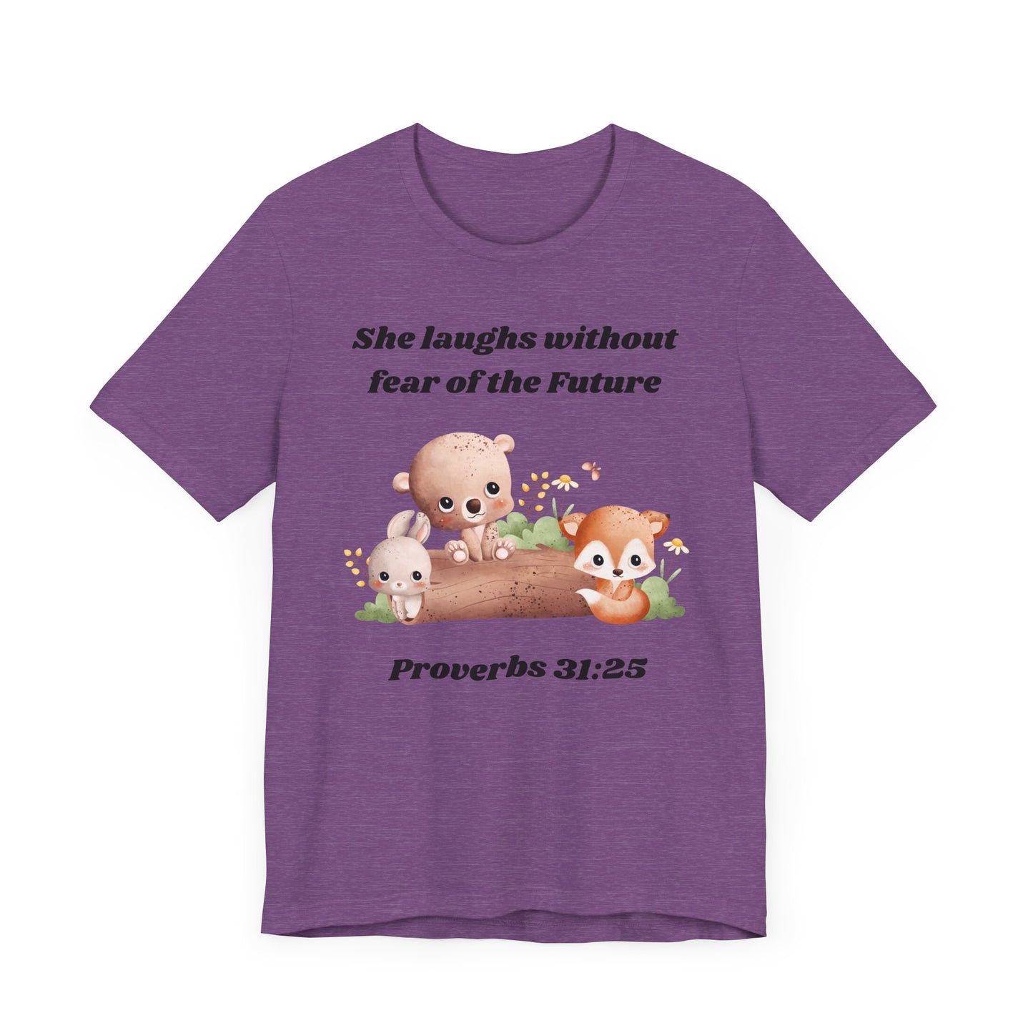 She Laughs Without Fear Of The Future Jersey Short Sleeve Tee