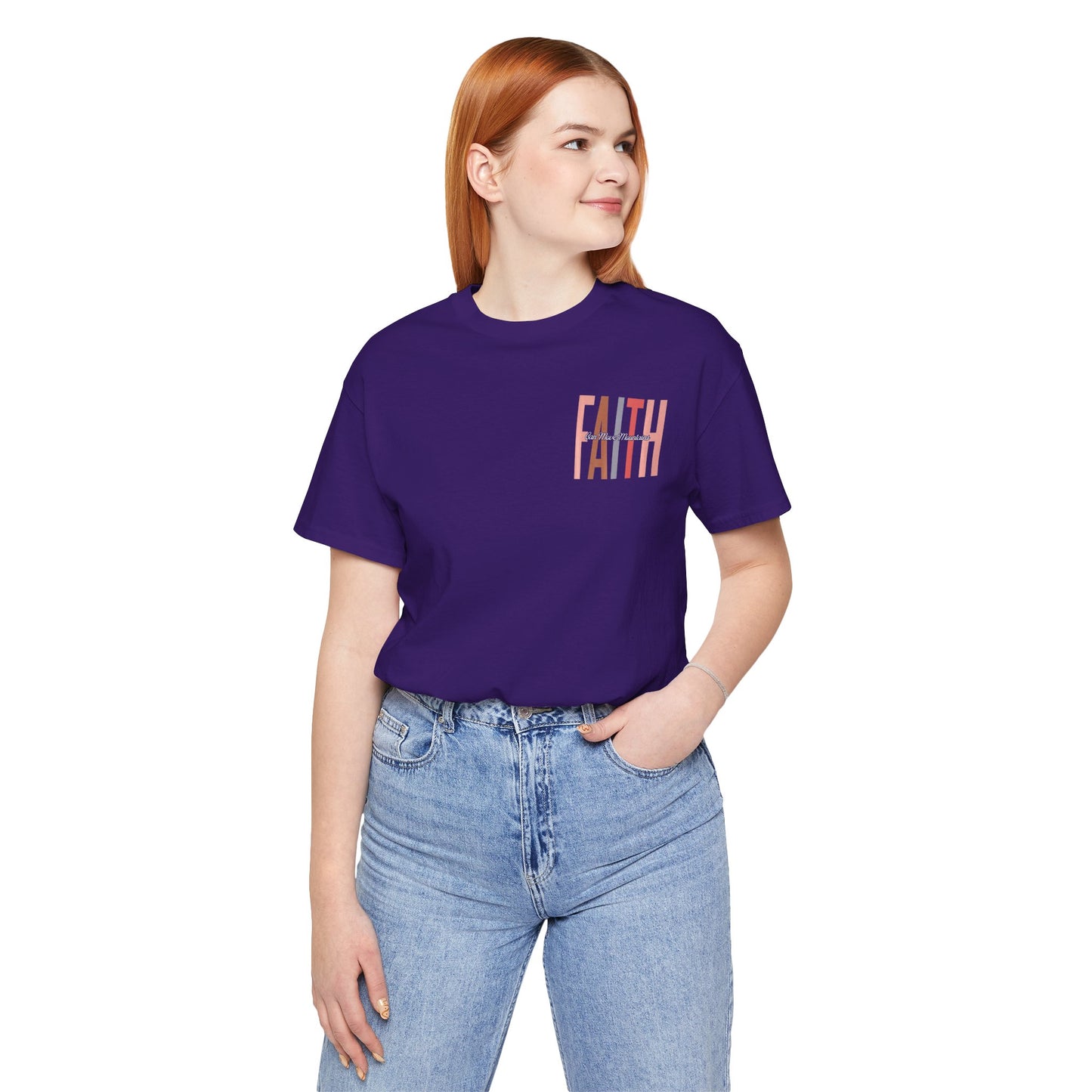 Faith Can Move Mountains Jersey Short Sleeve Tee