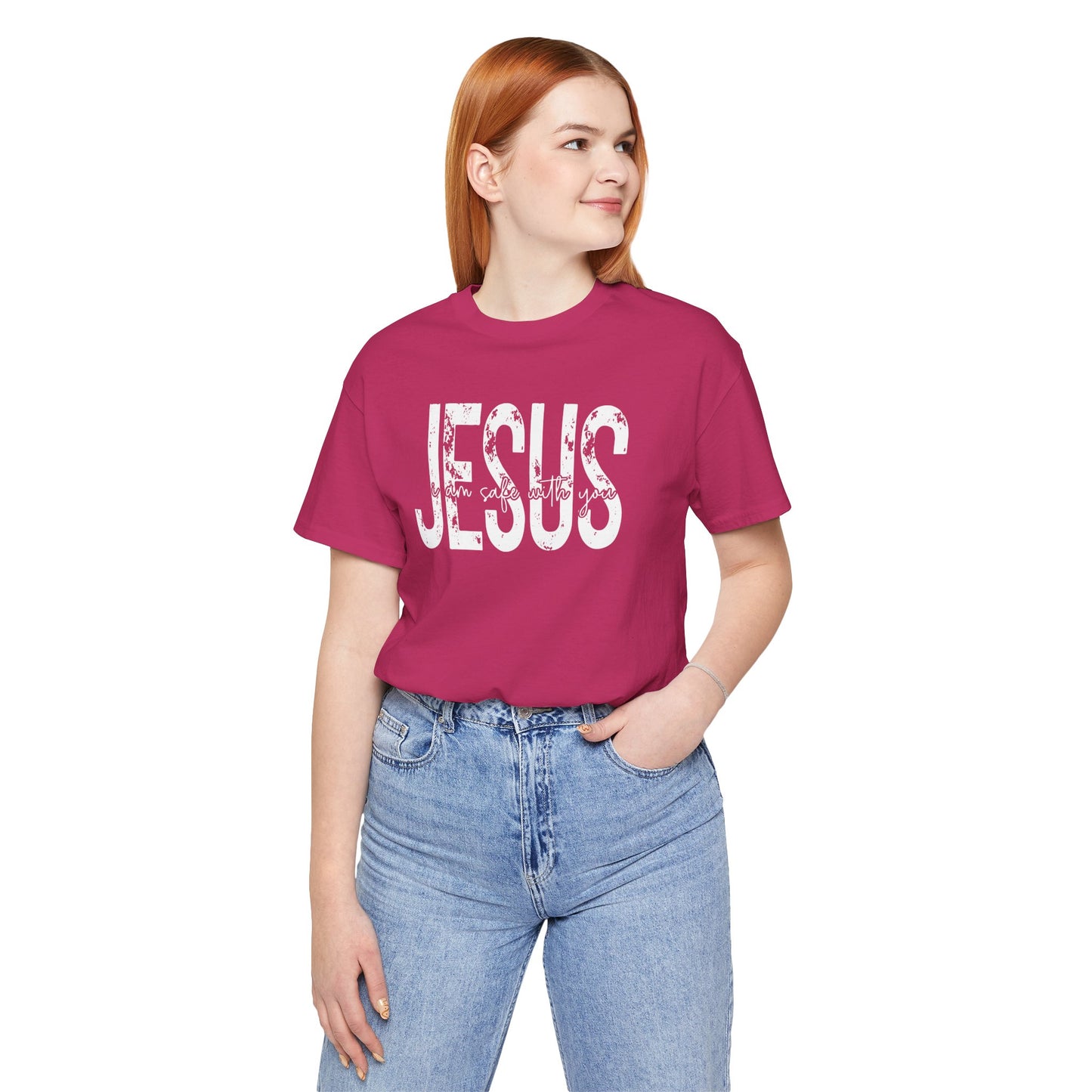 Jesus I am Safe With You Jersey Short Sleeve Tee