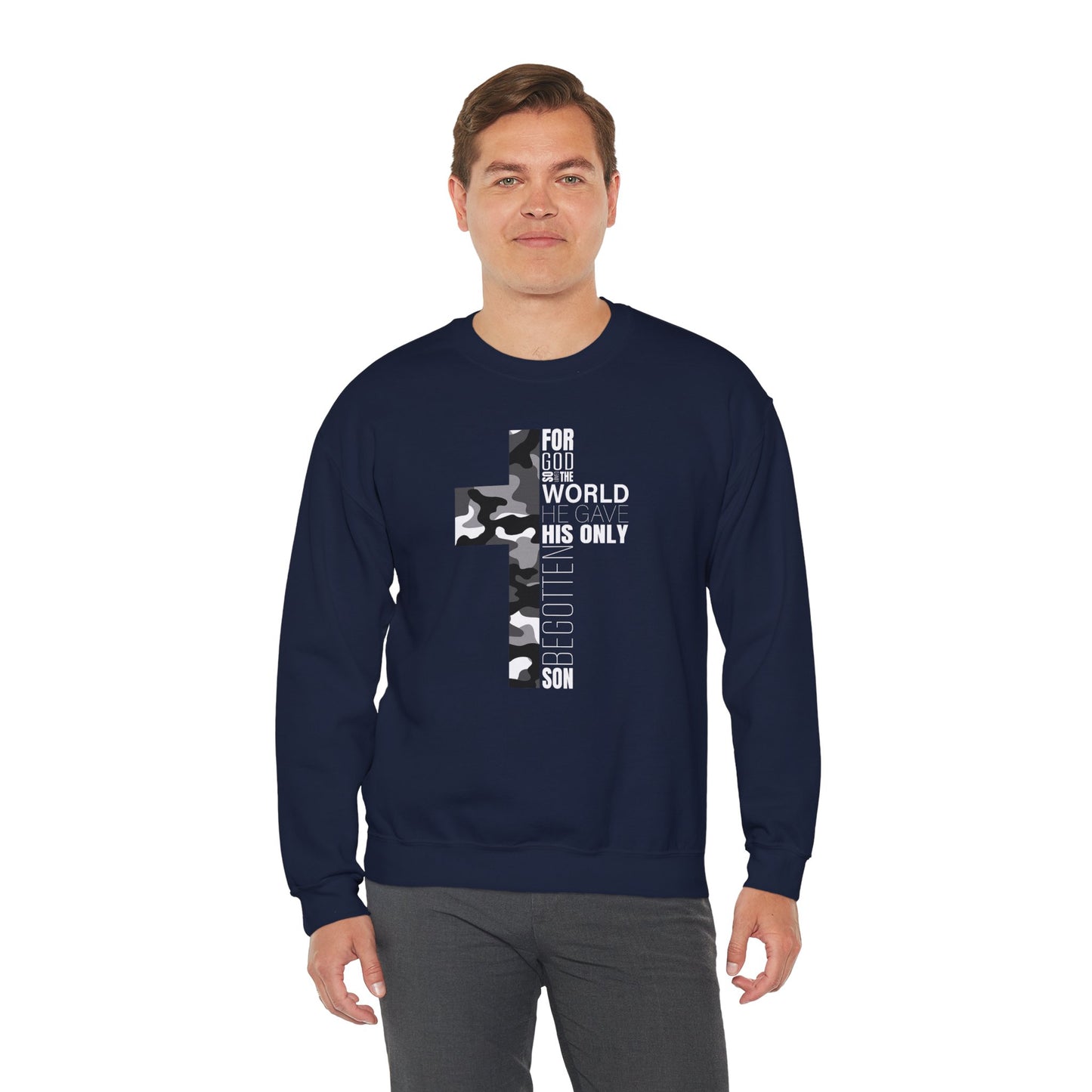 Men's Sweatshirt - For God So Loved The World