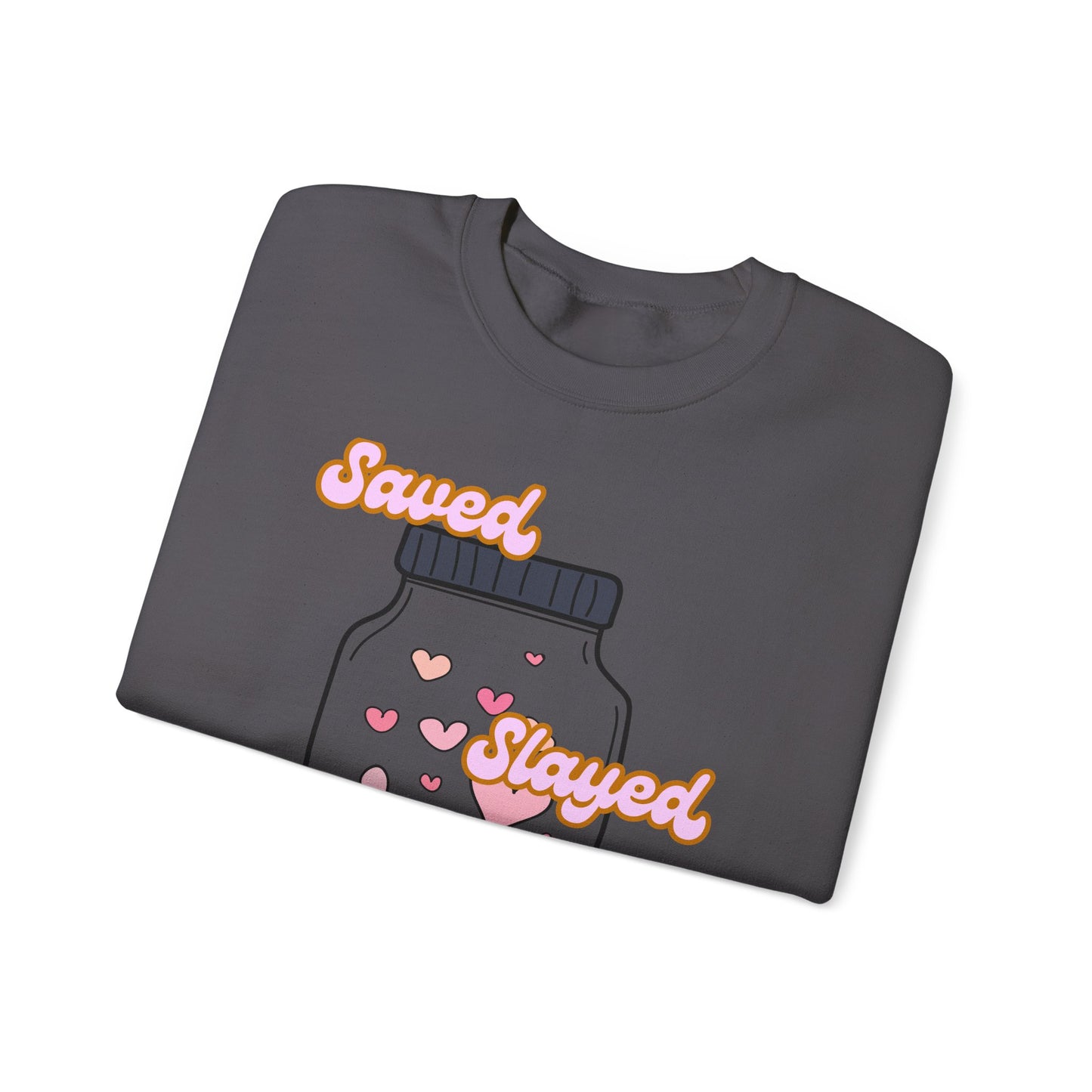 Saved Slayed Sanctified Heavy Blend™ Crewneck Sweatshirt