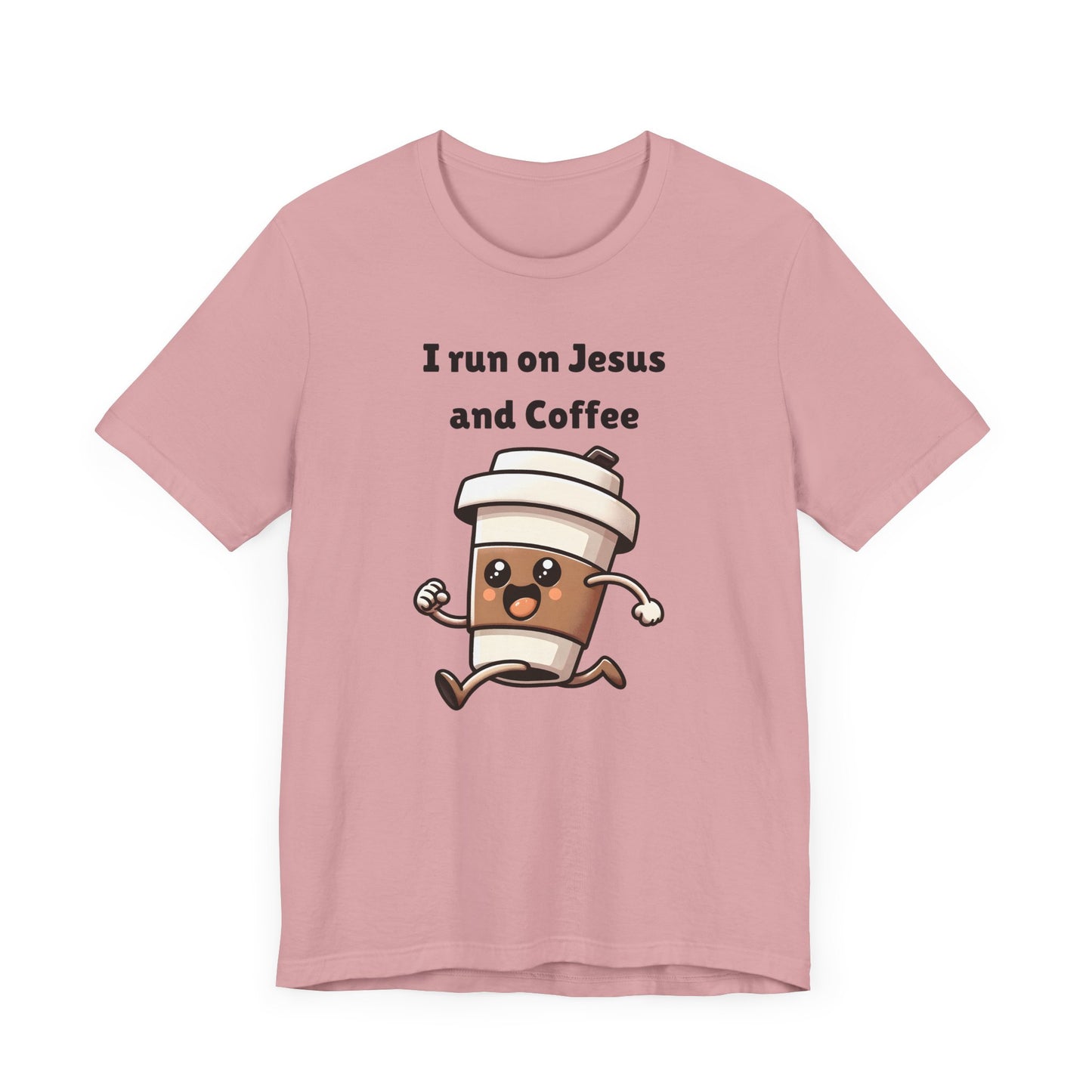 I Run On Jesus And Coffee Jersey Short Sleeve Tee