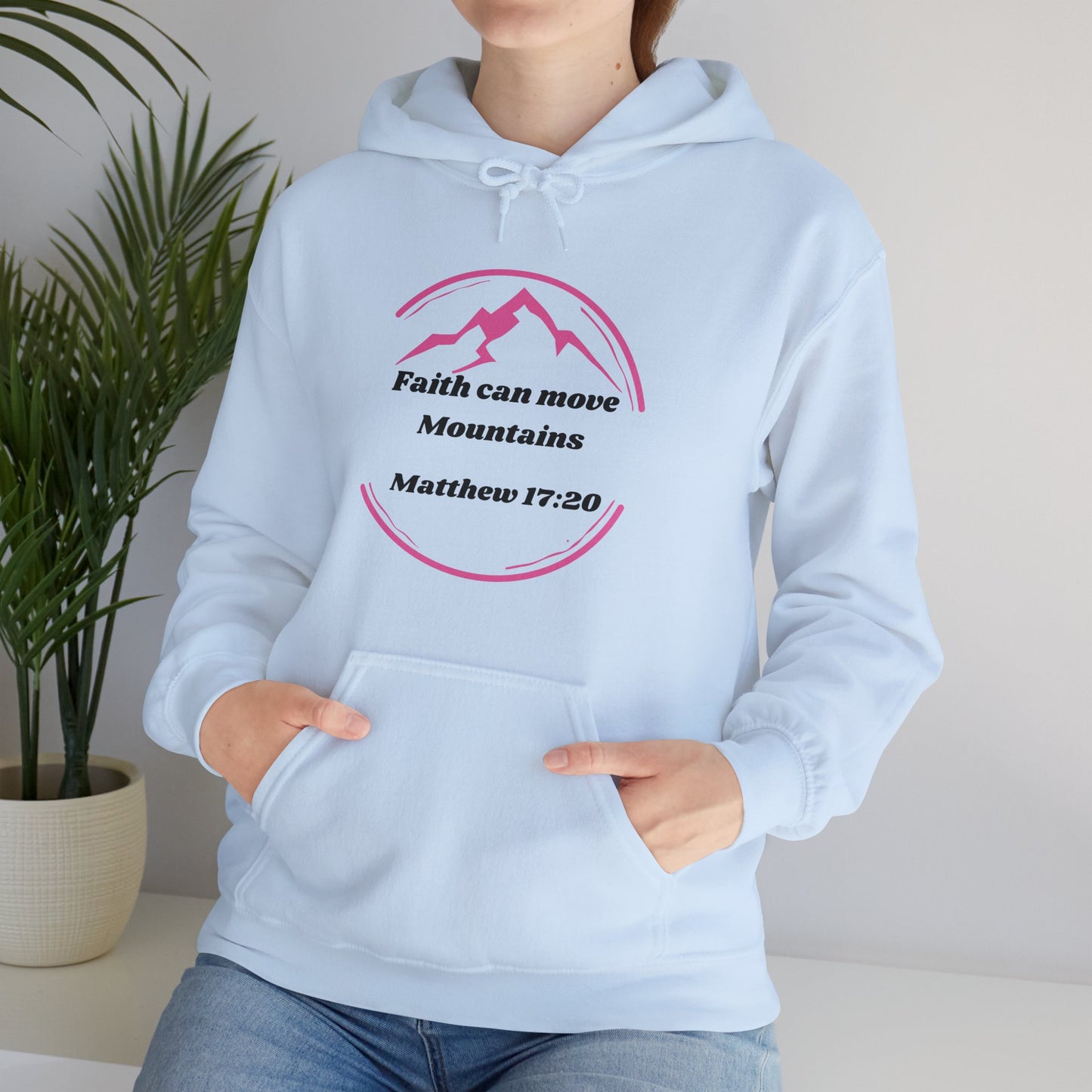 Faith Can Move Mountains Heavy Blend™ Hooded Sweatshirt