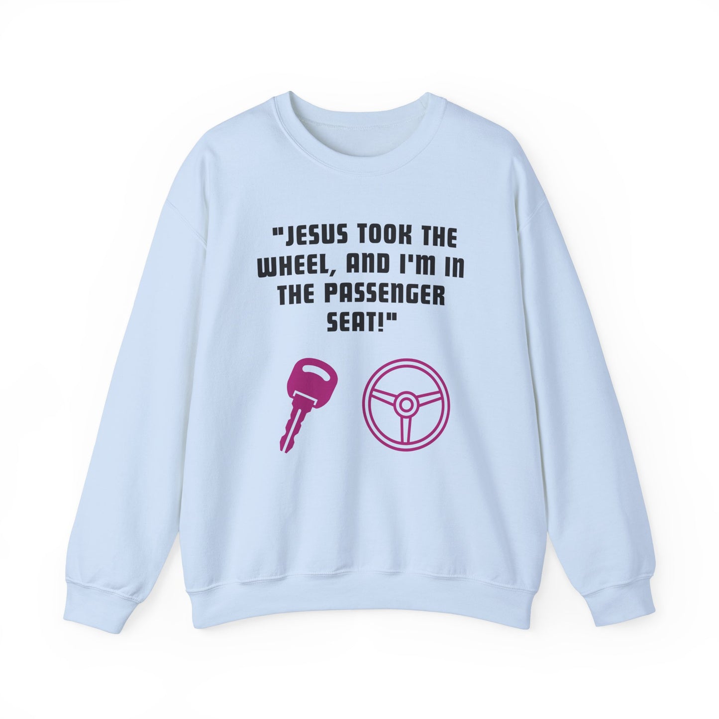 Jesus Took The Wheel Heavy Blend™ Crewneck Sweatshirt