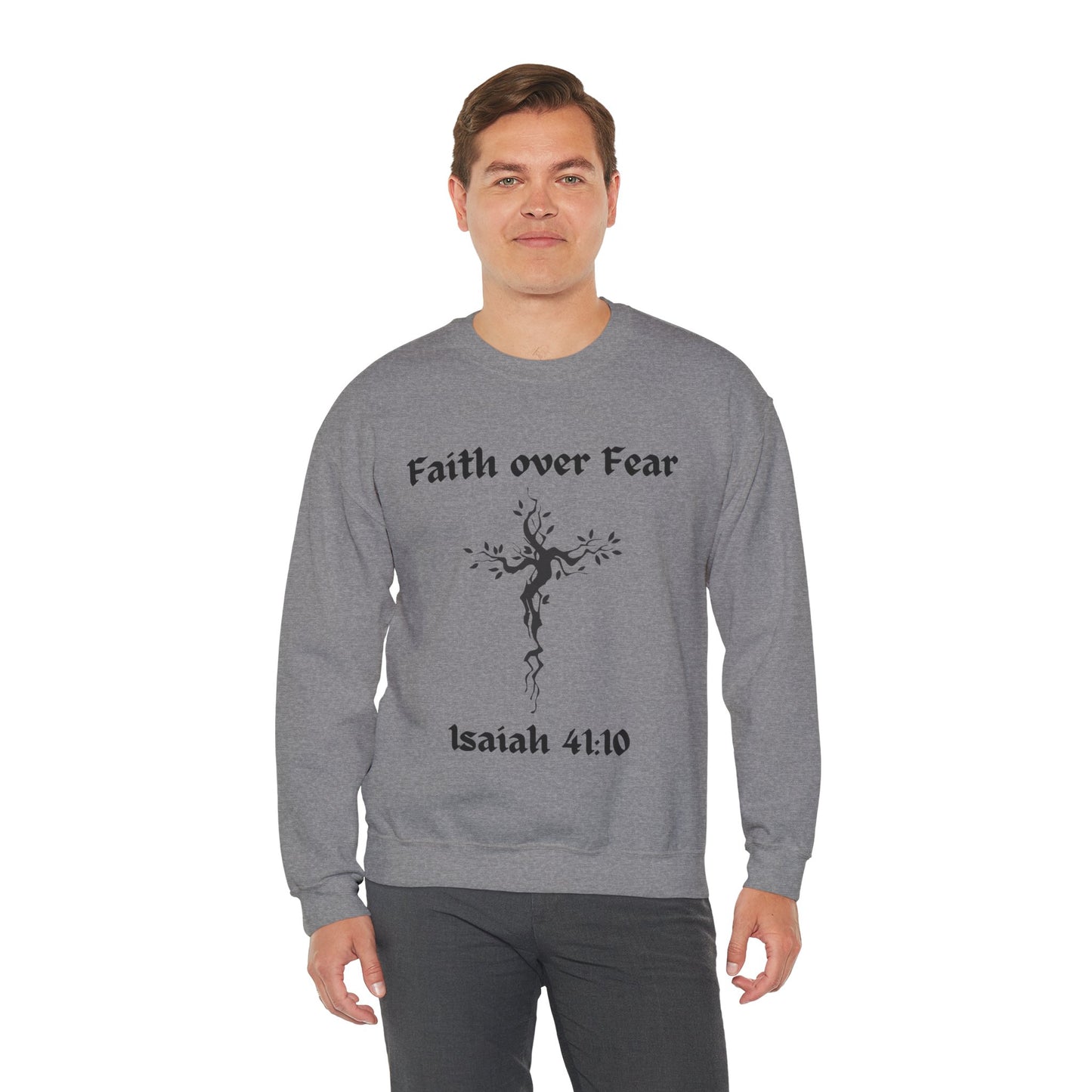 Faith over Fear Heavy Blend™ Crewneck Sweatshirt