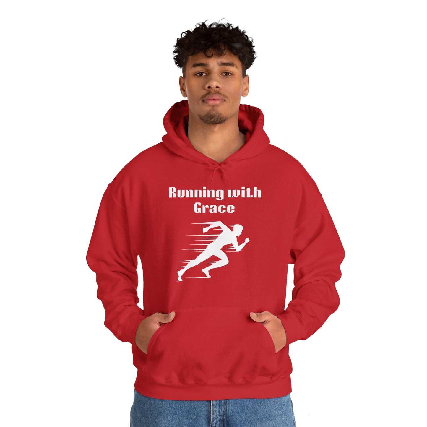 Running With Grace Heavy Blend™ Hooded Sweatshirt