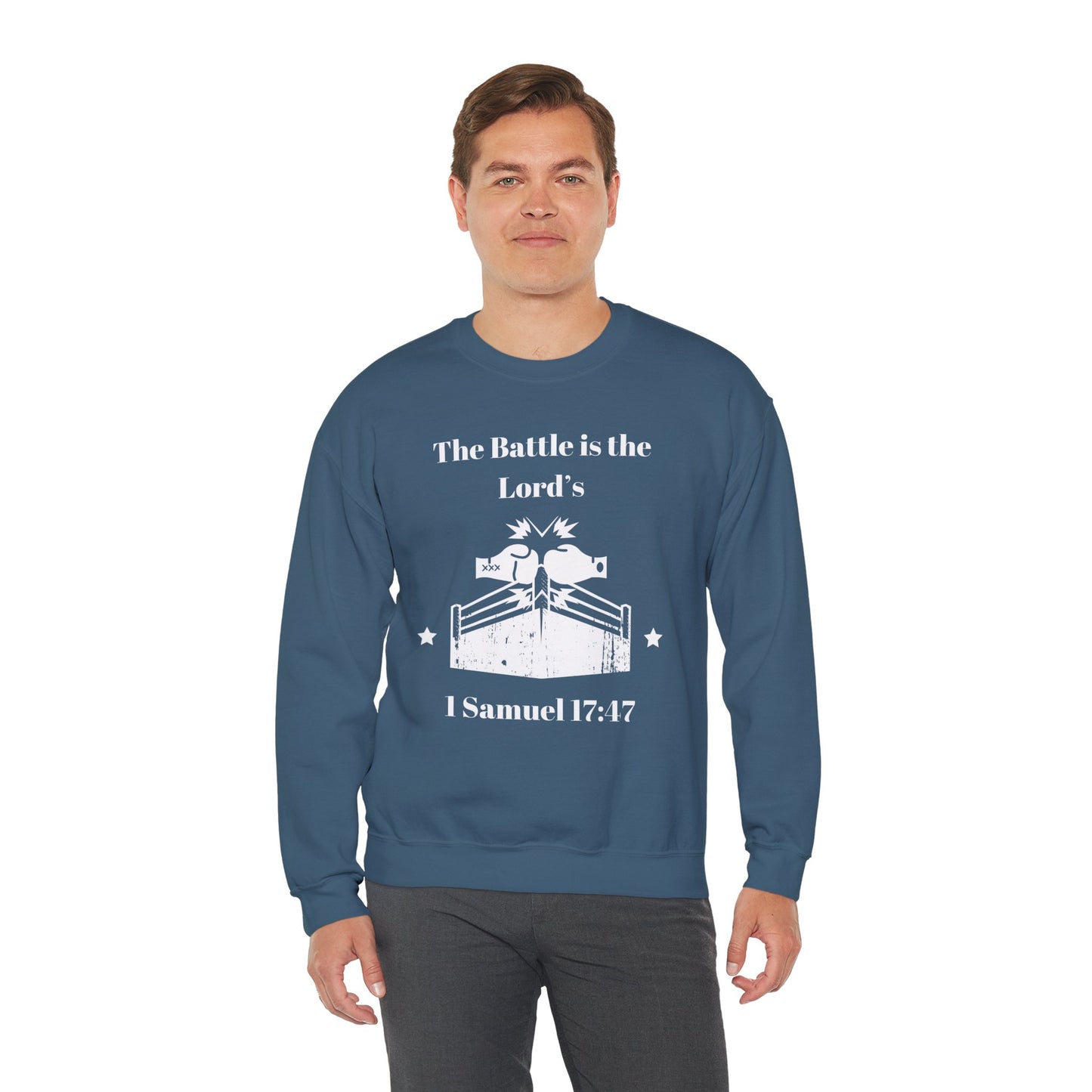 Men's Sweatshirt - The Battle Is The Lord's