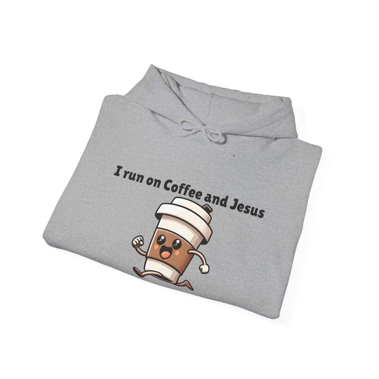 I Run On Coffee And Jesus Heavy Blend™ Hooded Sweatshirt