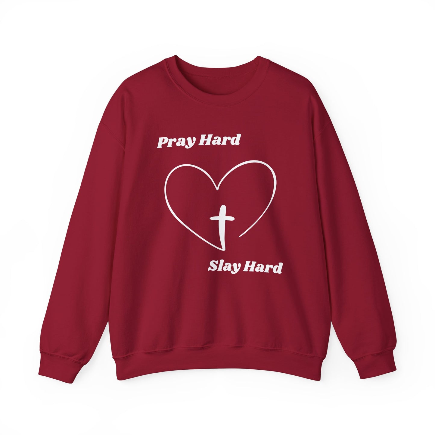 Pray Hard Slay Hard Heavy Blend™ Crewneck Sweatshirt