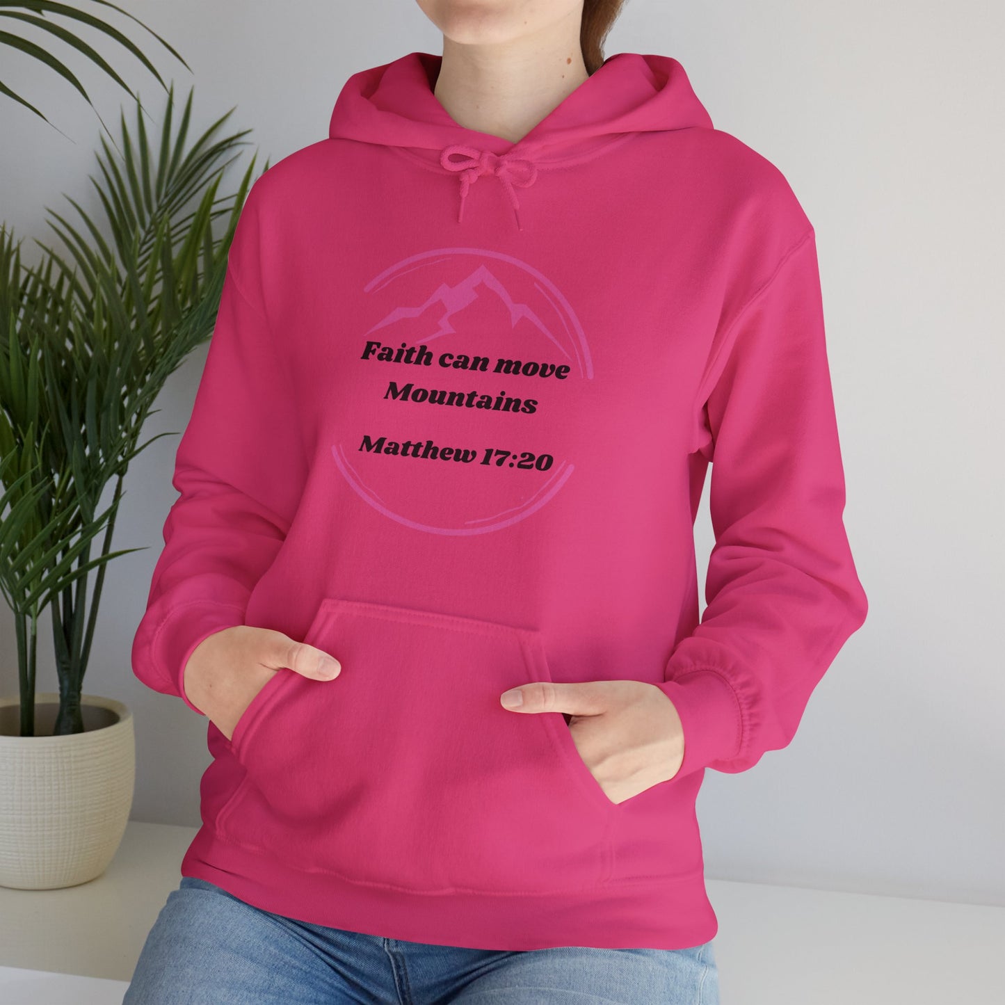 Faith Can Move Mountains Heavy Blend™ Hooded Sweatshirt