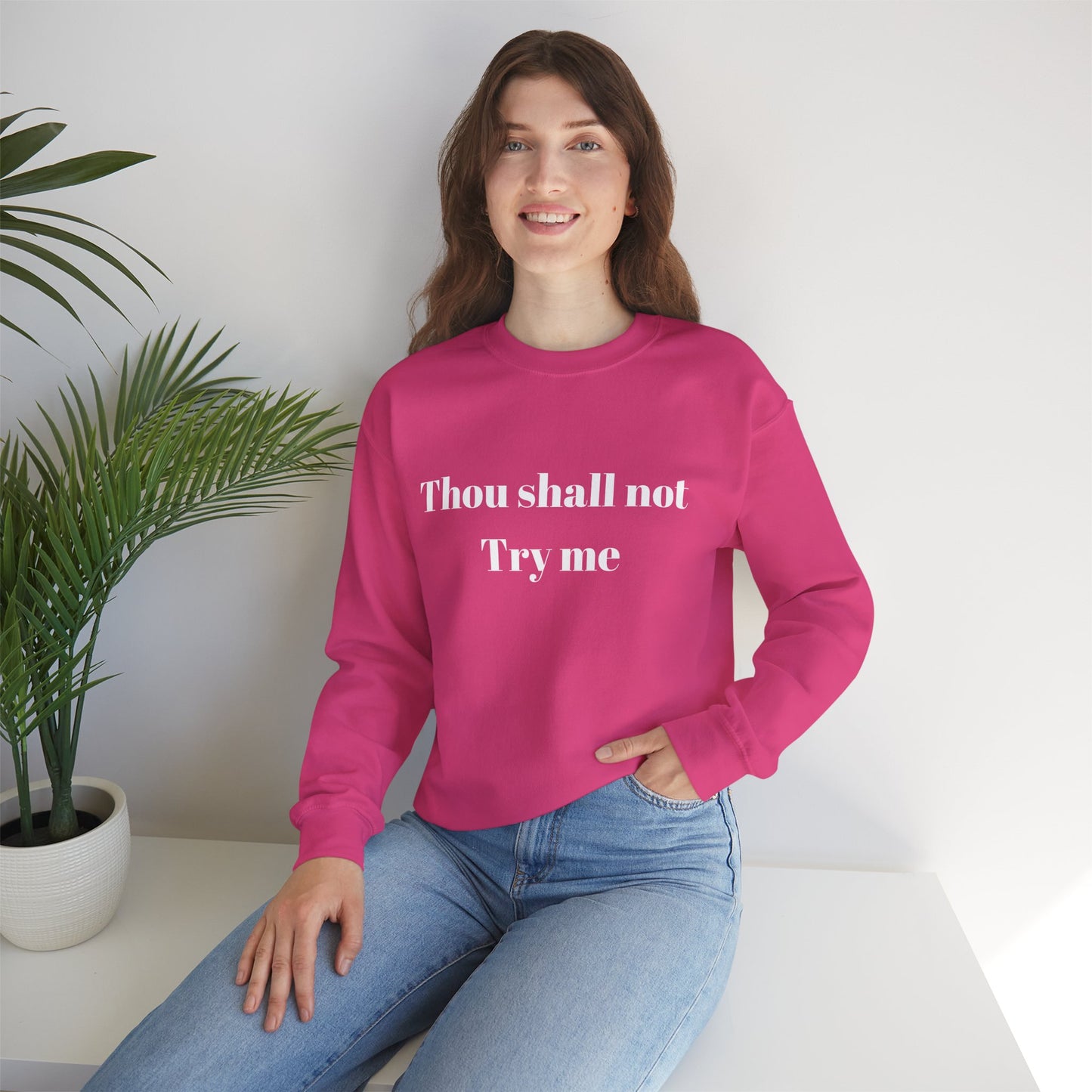 Thou Shall Not Try Me Heavy Blend™ Crewneck Sweatshirt