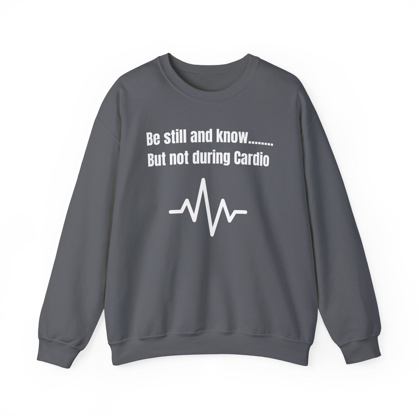 Men's Sweatshirt - Be Still And Know But Not During Cardio