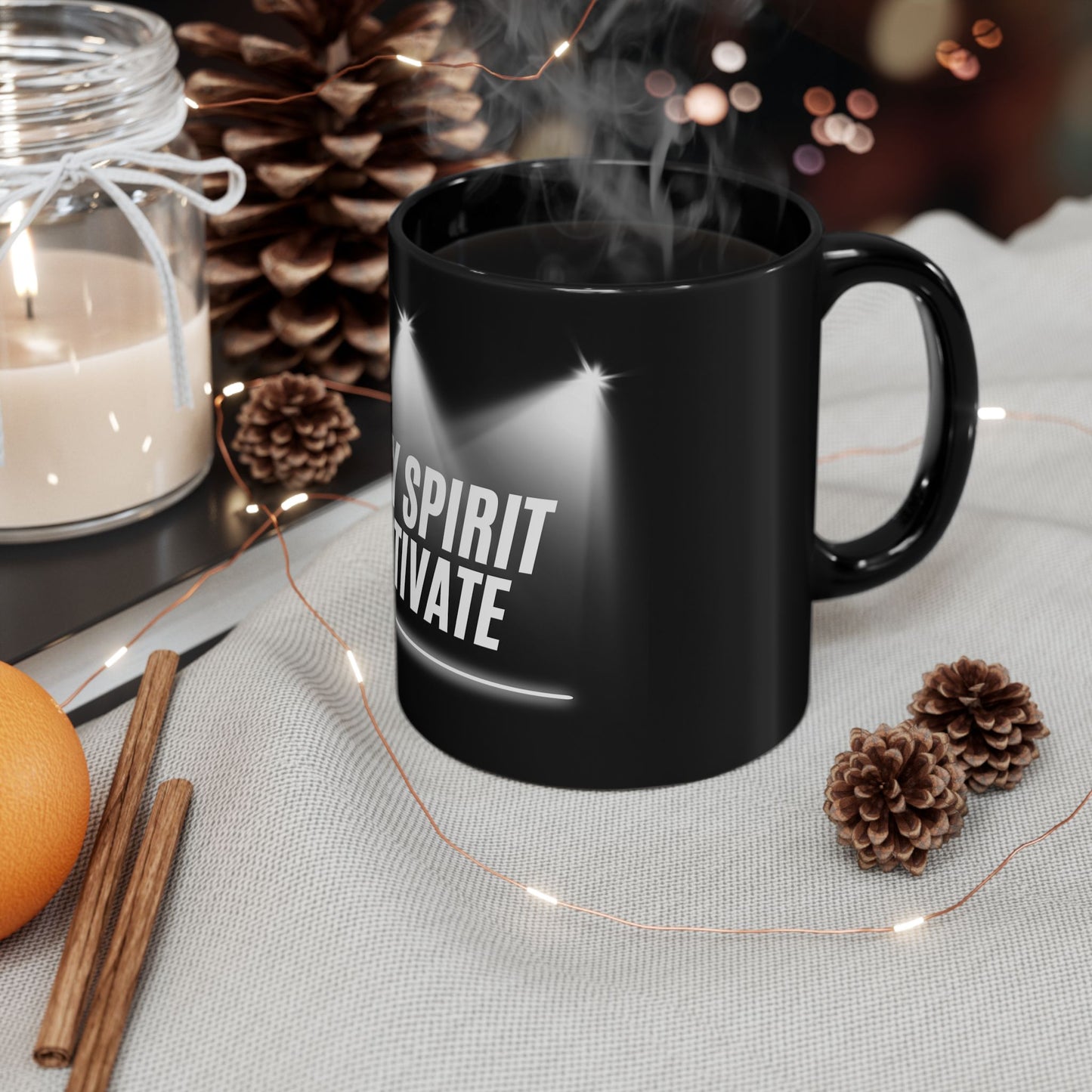 Holy Spirit Activate Black Mug (11oz, 15oz)