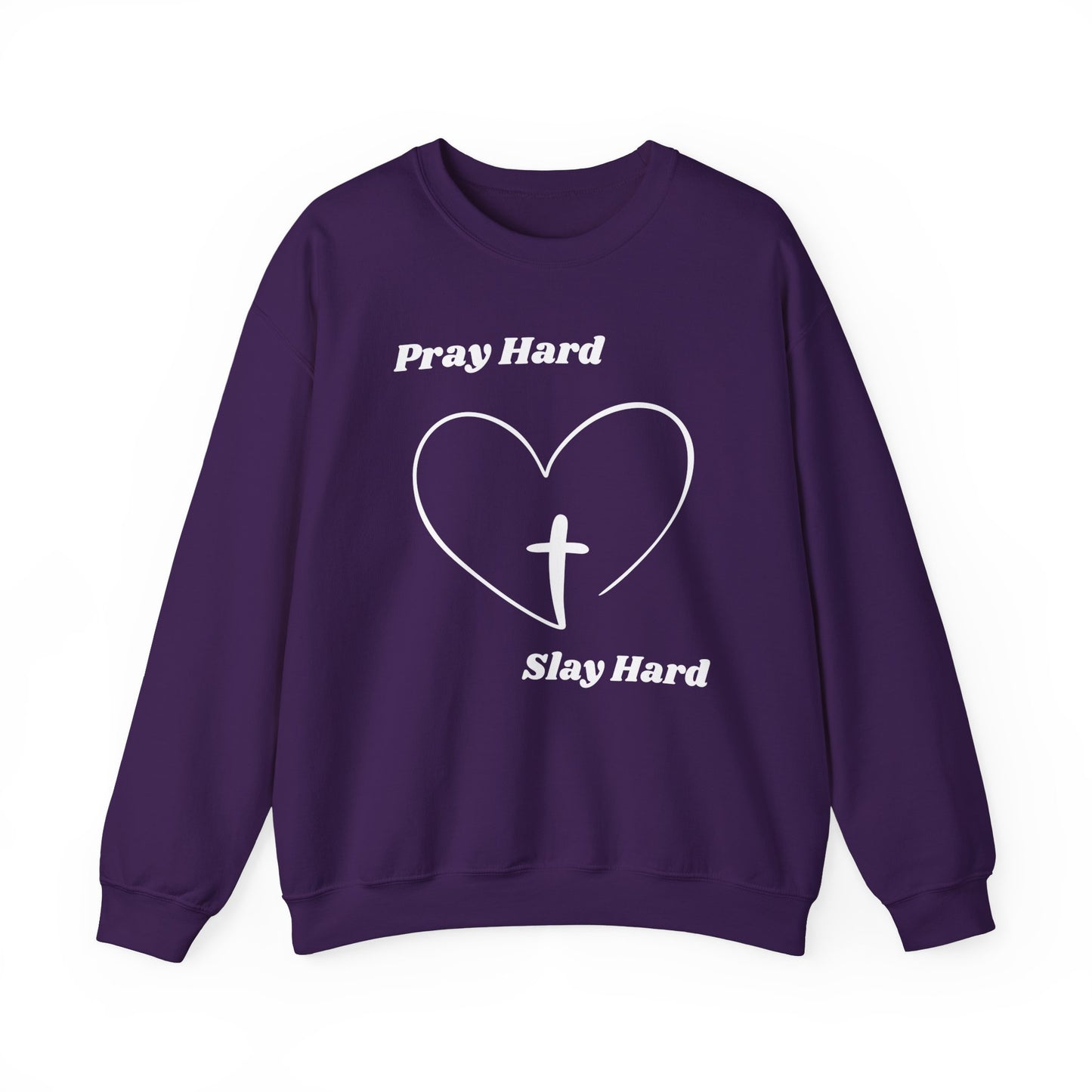 Pray Hard Slay Hard Heavy Blend™ Crewneck Sweatshirt