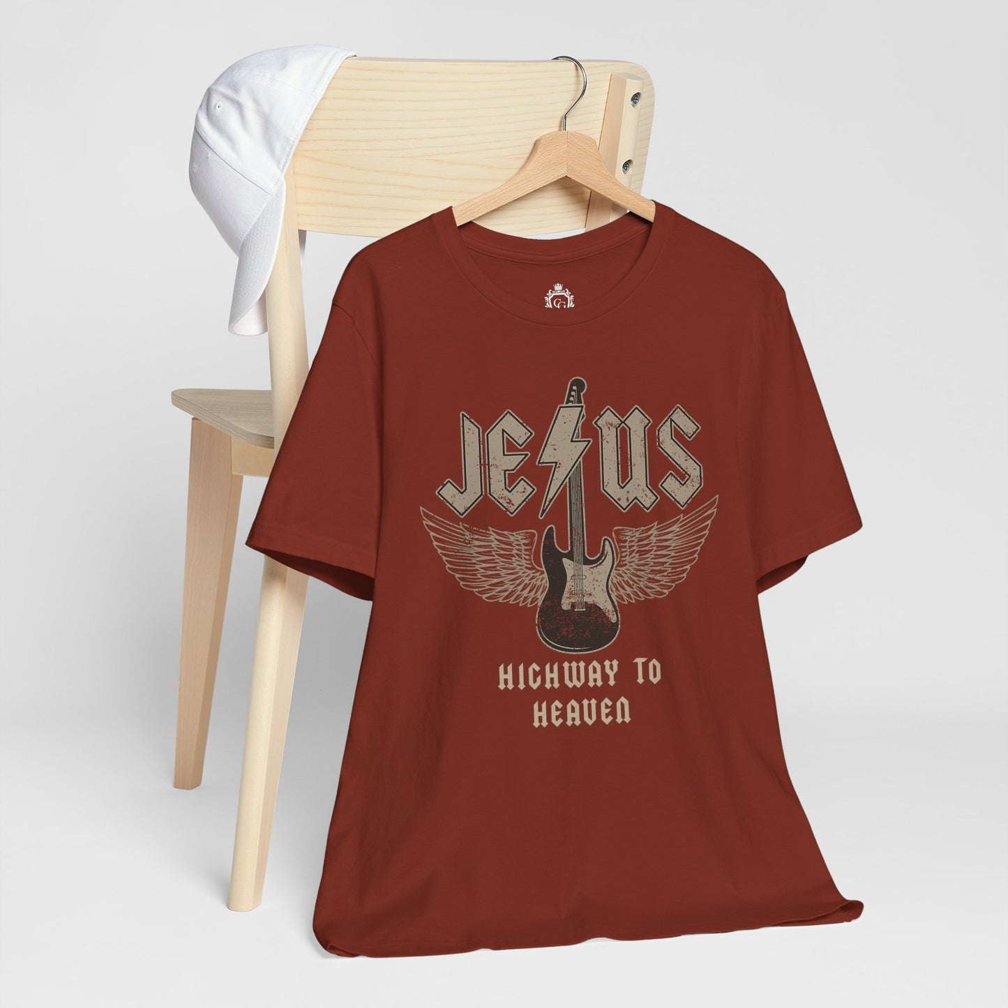 Jesus Highway To Heaven Jersey Short Sleeve Tee