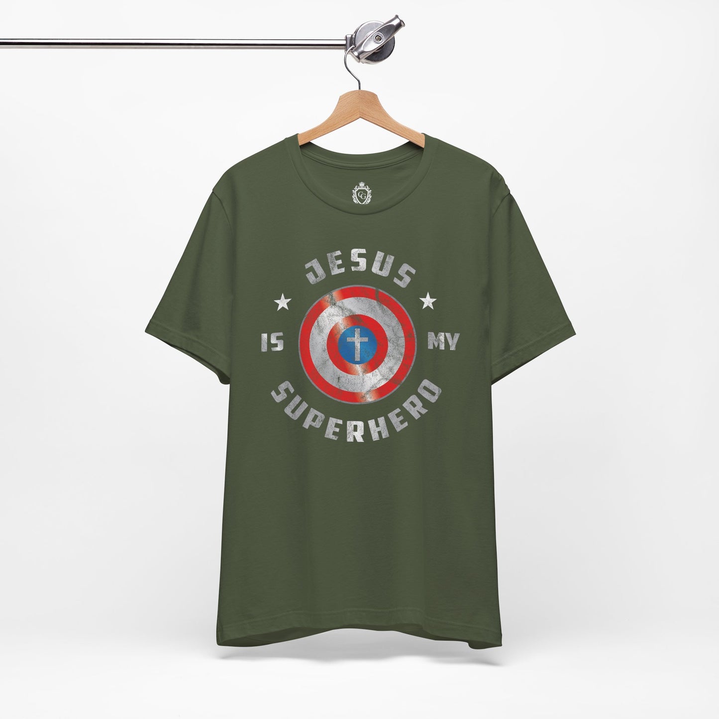 Jesus Is My Super Hero Jersey Short Sleeve Tee