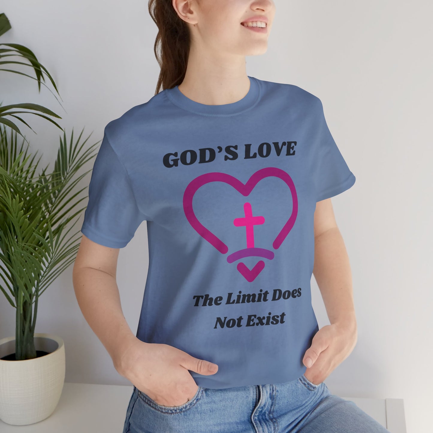 God's Love The Limit Does Not Exist Jersey Short Sleeve Tee