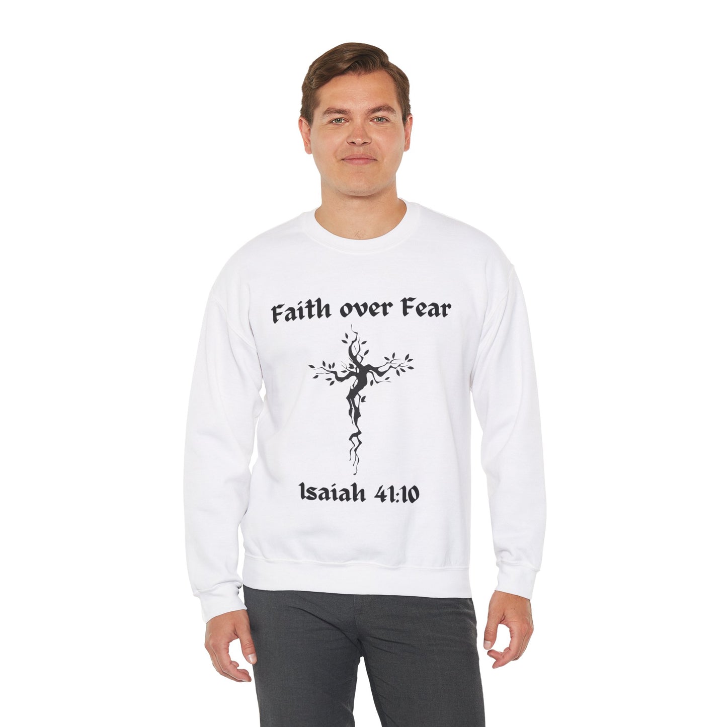 Faith over Fear Heavy Blend™ Crewneck Sweatshirt