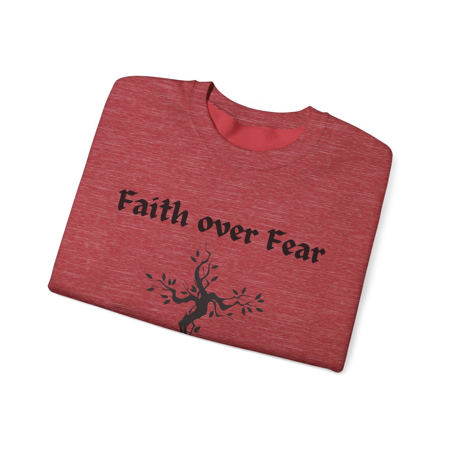 Faith over Fear Heavy Blend™ Crewneck Sweatshirt