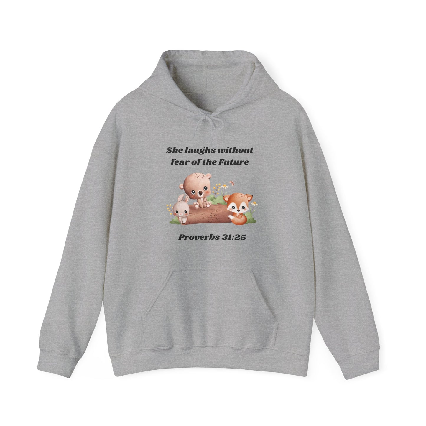 She Laughs Without Fear Of The Future Heavy Blend™ Hooded Sweatshirt